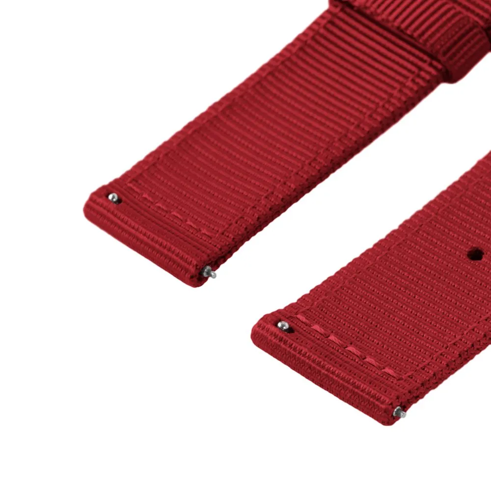 Archer Watch Straps - Cinturini in Nylon Premium a Sgancio Rapido (Rosso, 22mm) - immagine 6