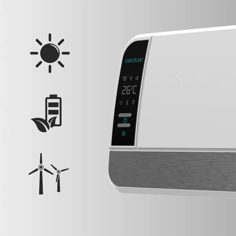 Cecotec ReadyWarm 5250 Swing Box Ceramic Stufa in Ceramica da Parete, 2000 W, Display Digitale, Oscillazione, Telecomando, Timer, 3 Modalità, Protezione Contro il surriscaldamento, IPX2 - immagine 4