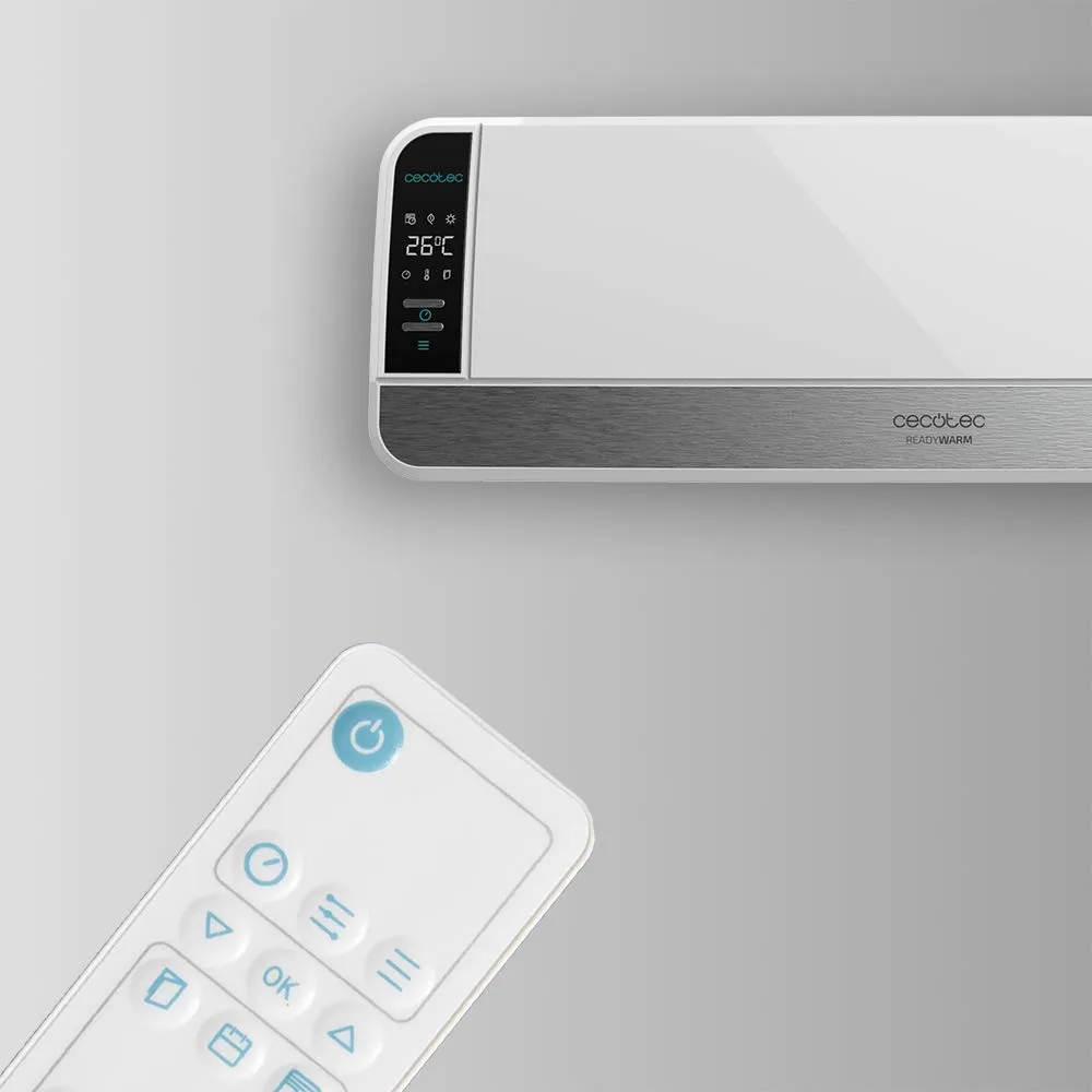 Cecotec ReadyWarm 5250 Swing Box Ceramic Stufa in Ceramica da Parete, 2000 W, Display Digitale, Oscillazione, Telecomando, Timer, 3 Modalità, Protezione Contro il surriscaldamento, IPX2 - immagine 5