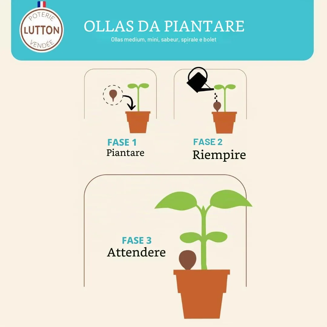 Ollas Lutton Mini Olla Terracotta 25cl Bleu Duck - immagine 4