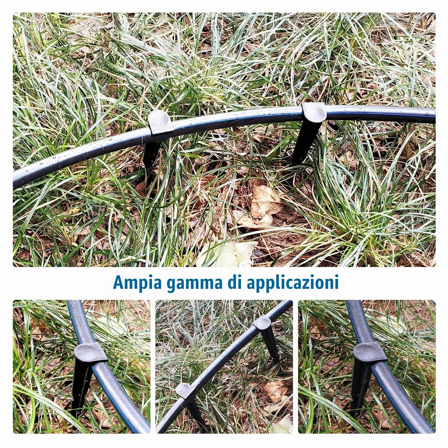 VooGenzek Picchetti di Supporto per Irrigazione a Goccia, 30 Pezzi, per Tubo 8/12mm, Plastica - immagine 6