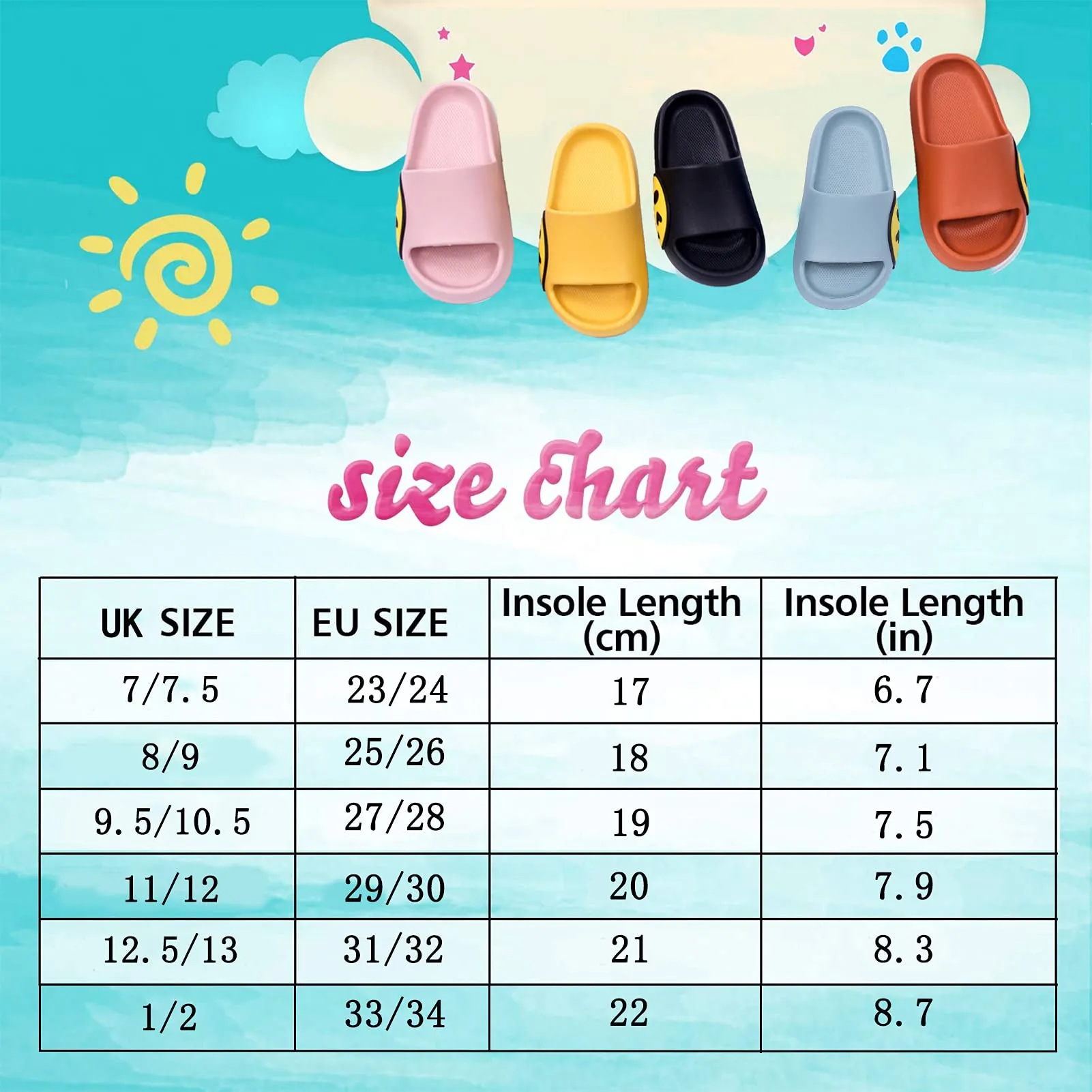 Waysoland Ciabatte Sandali in EVA Antiscivolo Unisex e Bambini, Rosa, 39/40 EU - immagine 8
