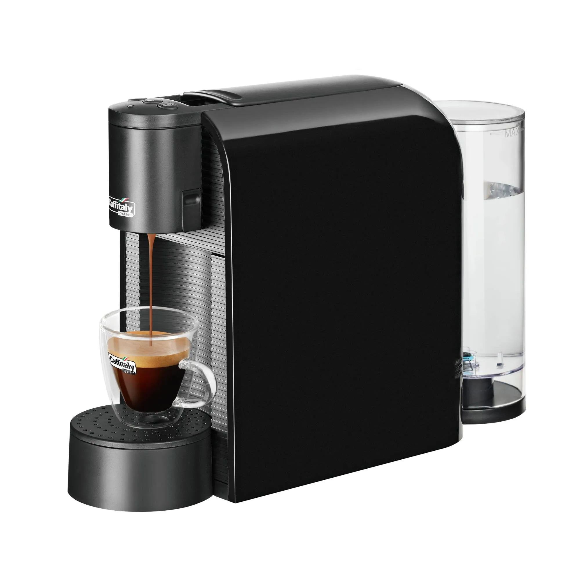 Caffitaly, Macchina da Caffè Volta Nera, 30 Capsule di Caffè Corposo Incluse, Ideale per Preparare Diversi Espressi e Bevande Calde. La macchina Volta funziona solo con capsule originali - immagine 3
