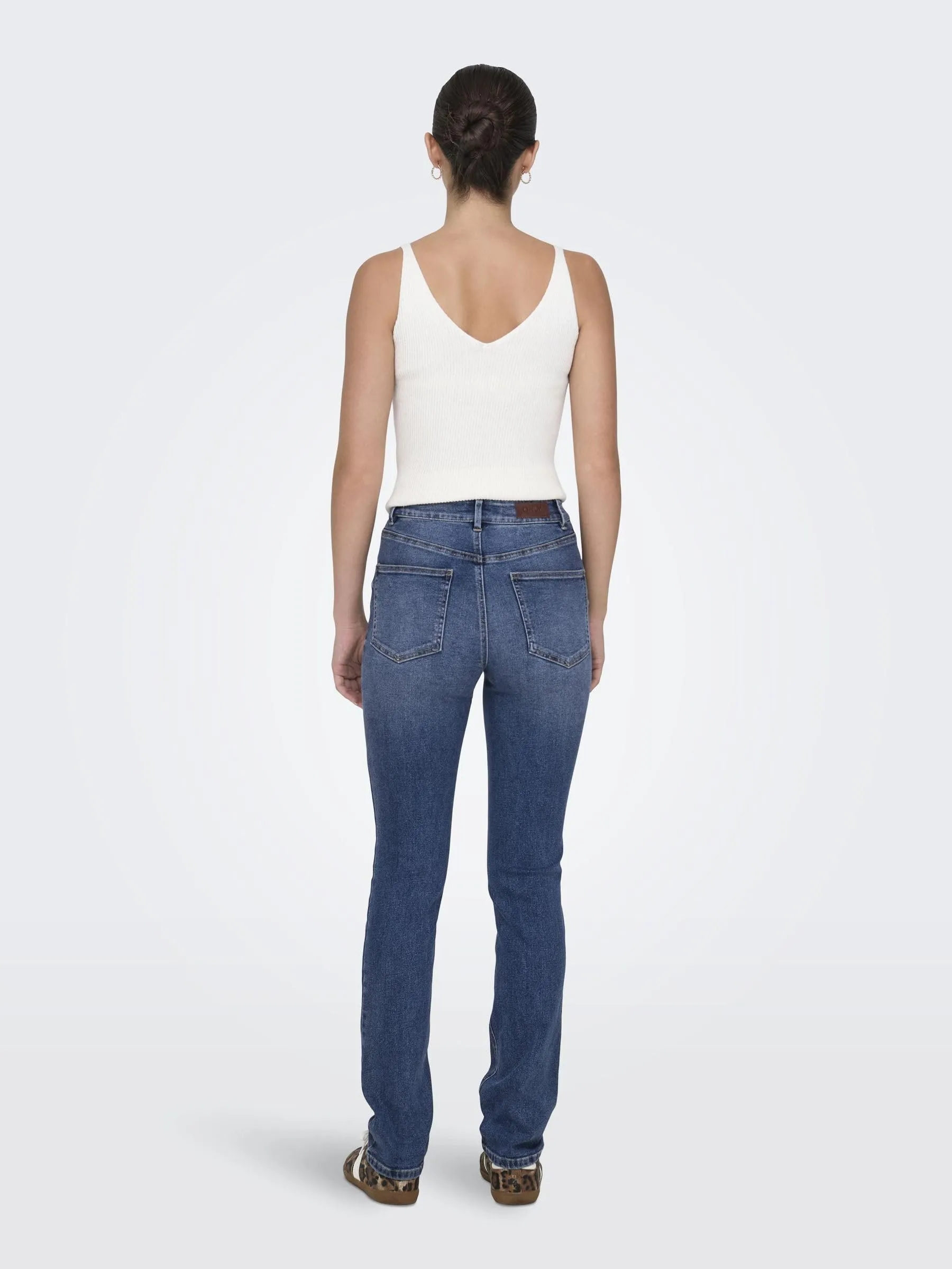 ONLY ONLWILLOW HW Slim DNM GUA654, Denim Blu Scuro, 28W x 30L - immagine 5