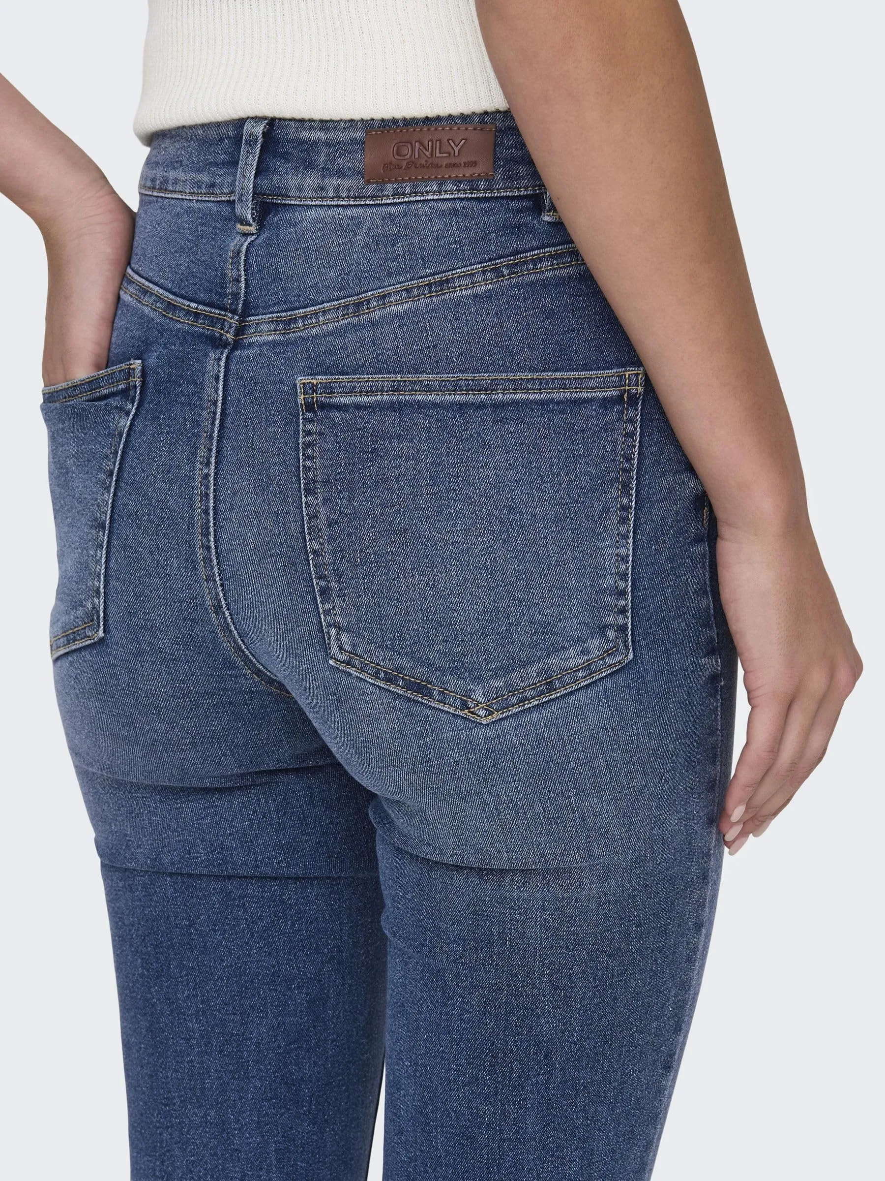 ONLY Onlwillow HW Slim DNM Gua654 Jeans, Denim Blu Scuro, 28W x 32L Donna - immagine 7