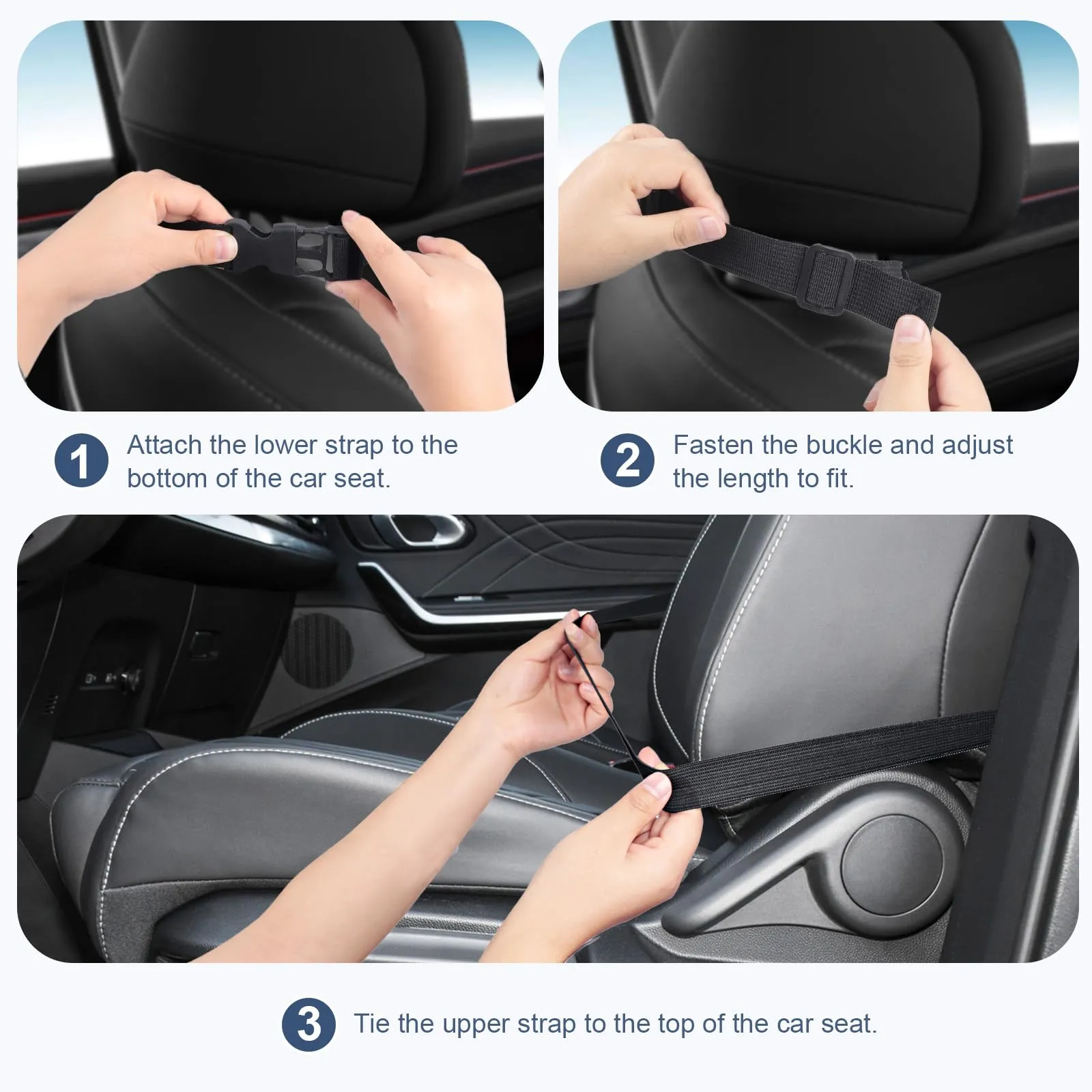 AiQInu Organizer Sedile Auto Impermeabile e Antisporco, 2 Pezzi, Nero - immagine 4