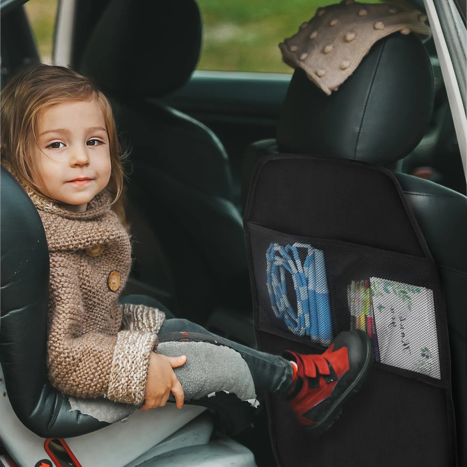 AiQInu Organizer Sedile Auto Impermeabile e Antisporco, 2 Pezzi, Nero - immagine 7