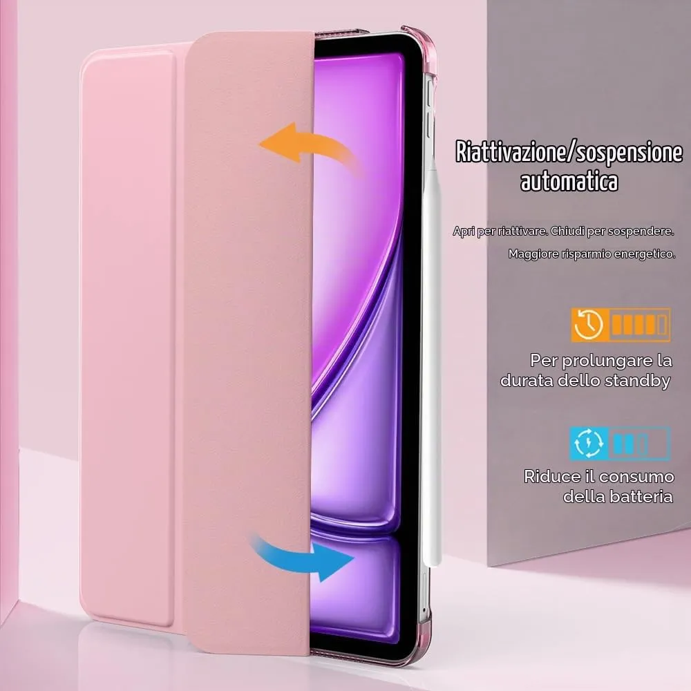 TiMOVO Cover per iPad Air 11" M4/M3/M2, Air 5a/4a Gen 10,9", Fiore Rosa - immagine 8