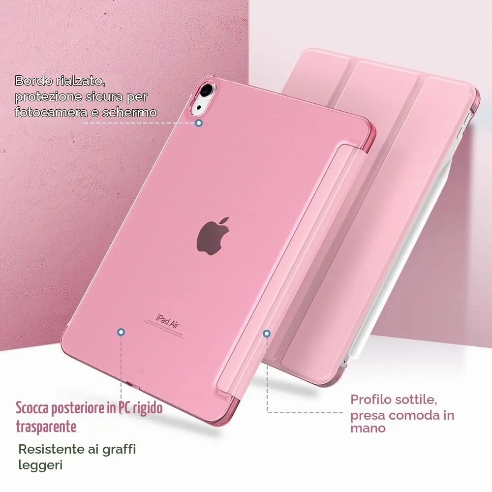 TiMOVO Cover per iPad Air 11" M4/M3/M2, Air 5a/4a Gen 10,9", Fiore Rosa - immagine 9