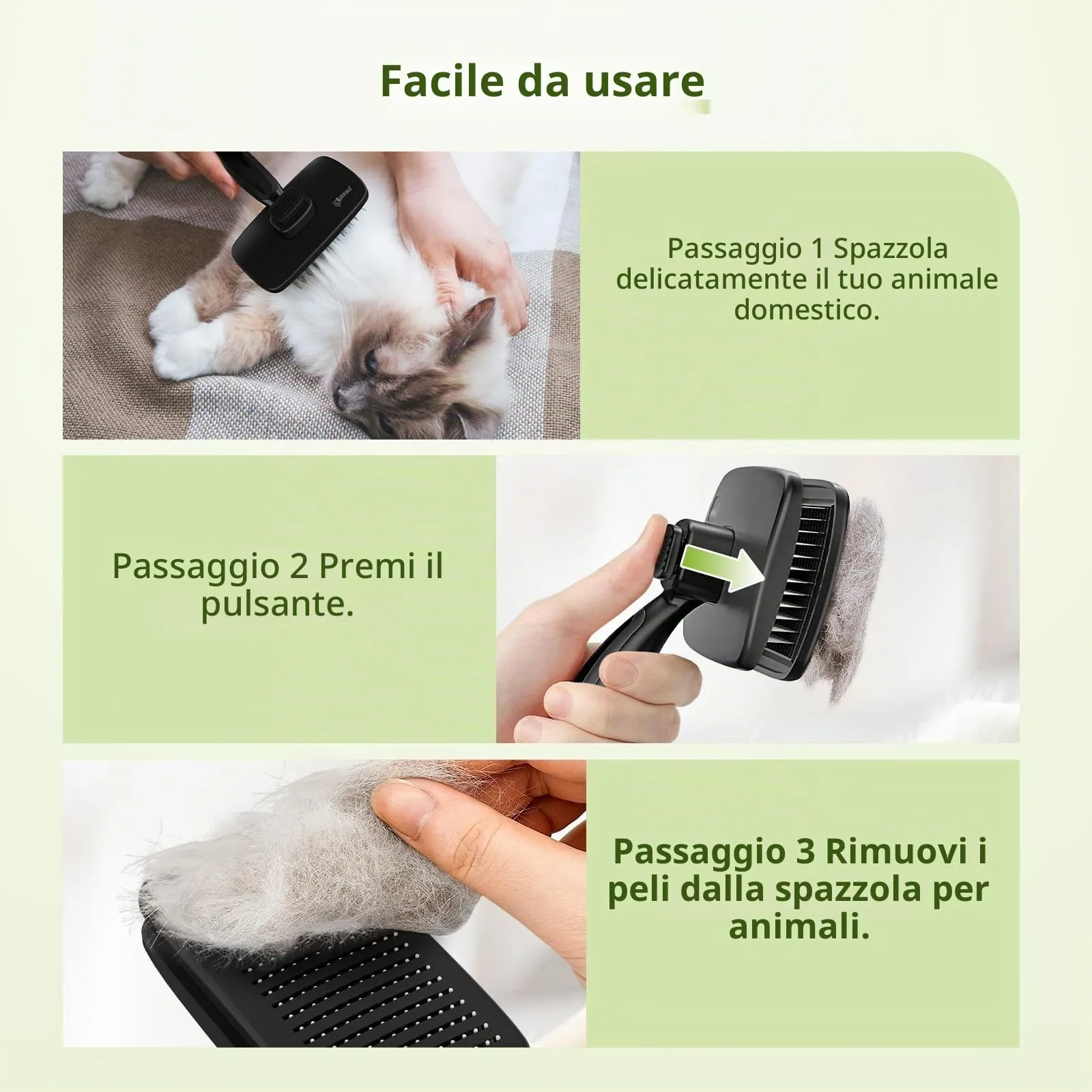 Pecute Spazzola Autopulente per Cani Gatti, Pettine Massaggiante - immagine 6