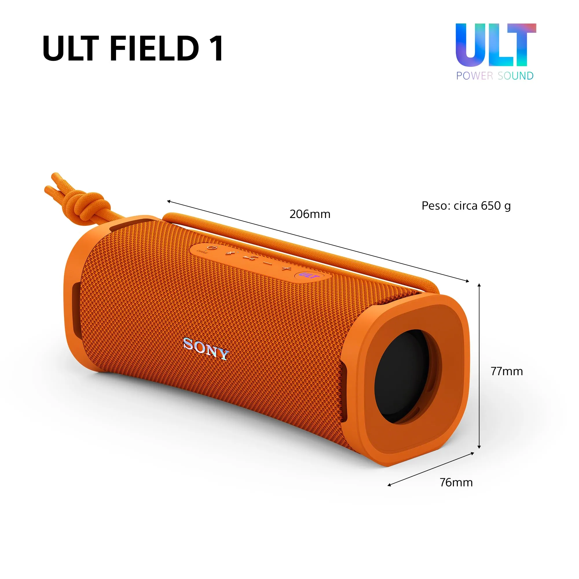 Sony ULT FIELD 1 Speaker Portatile Wireless Bluetooth IP67 - Arancio - immagine 9