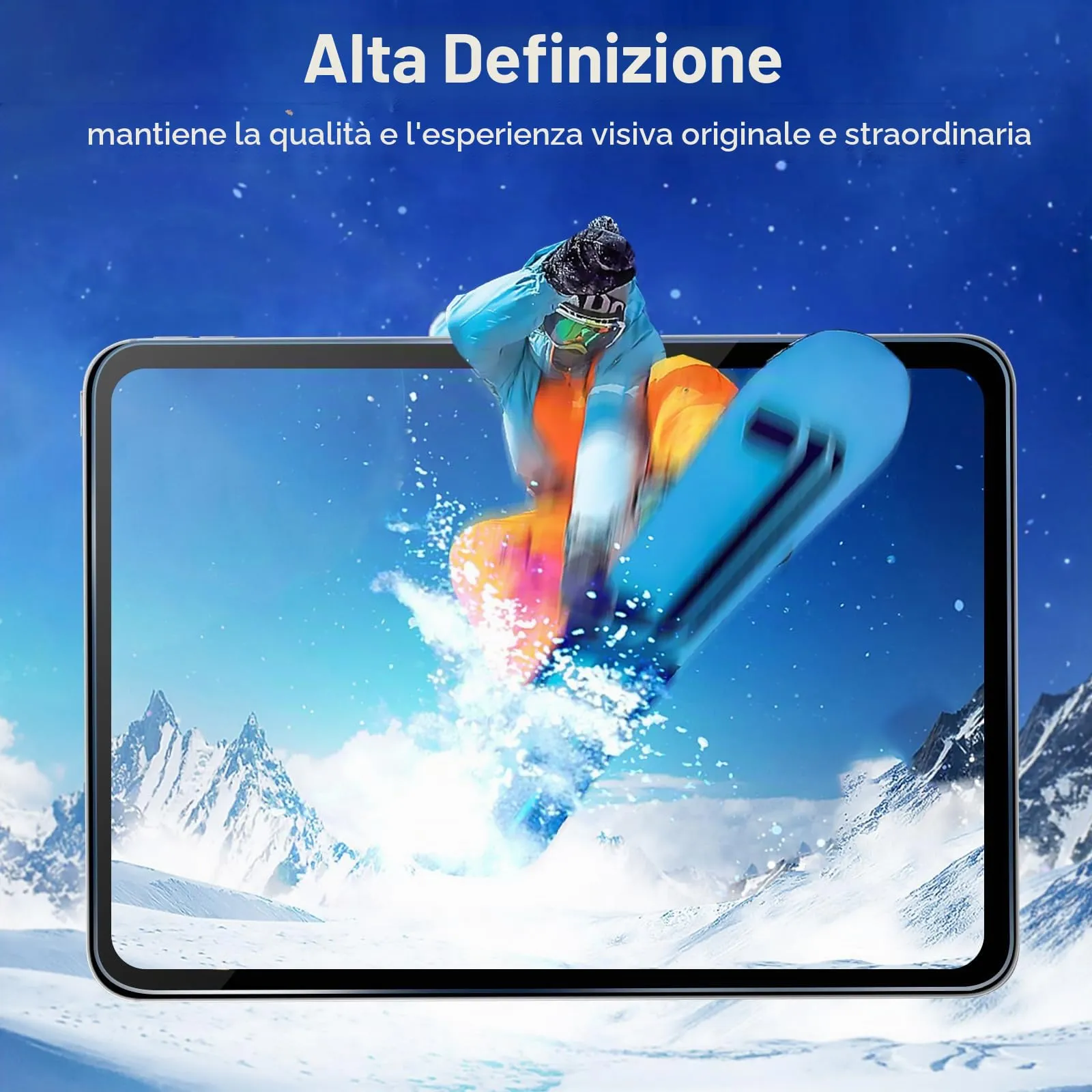 ProCase Pellicola iPad Pro 13 Pollici M5 2025/M4 2024, Vetro Temperato per iPad Pro 13", Durezza 9H, Ultra Trasparente -2 Pezzi - immagine 5