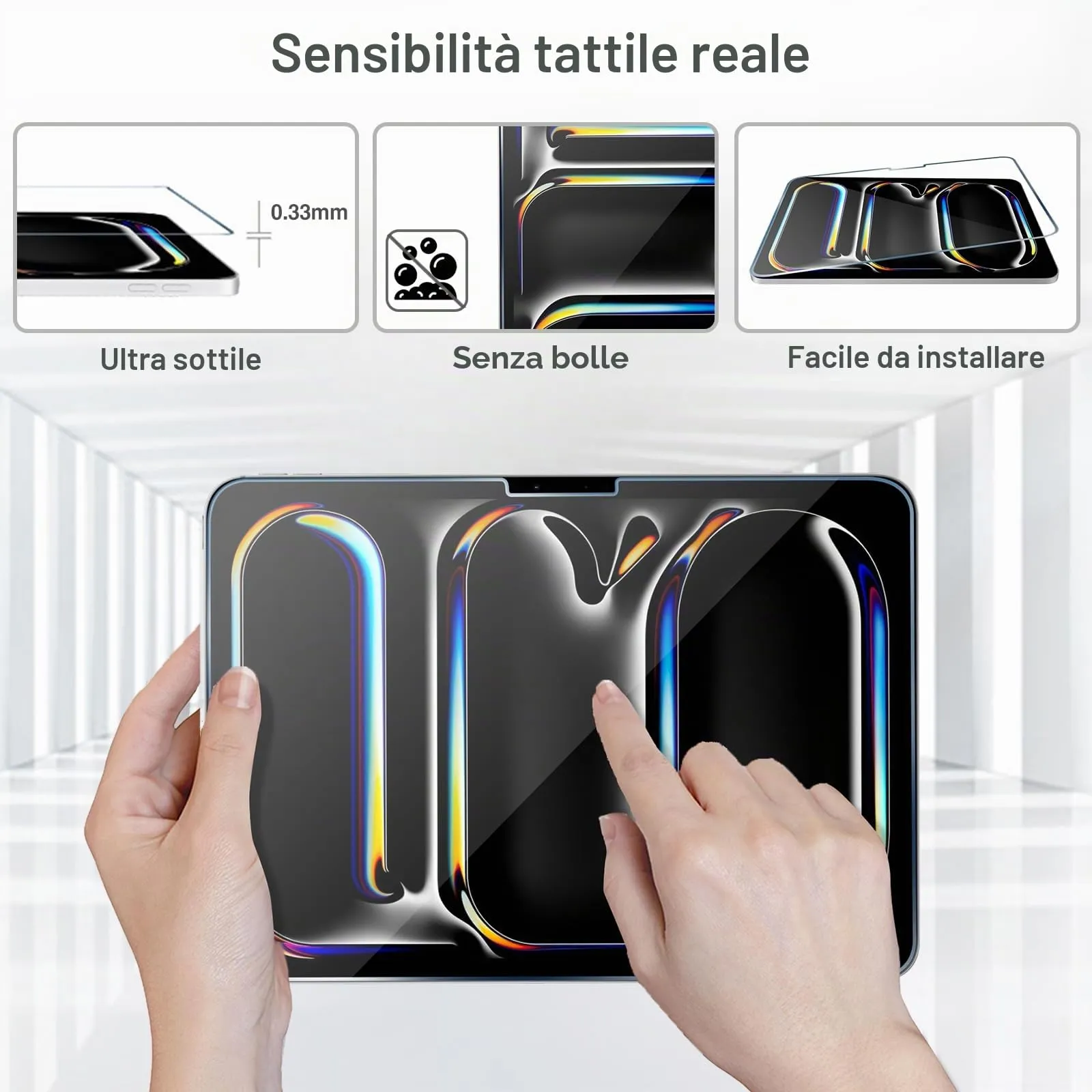 ProCase Vetro Temperato per iPad Pro 11" M5 2025/M4 2024 [A2836 A2837 A3006], 2 Pezzi - immagine 4