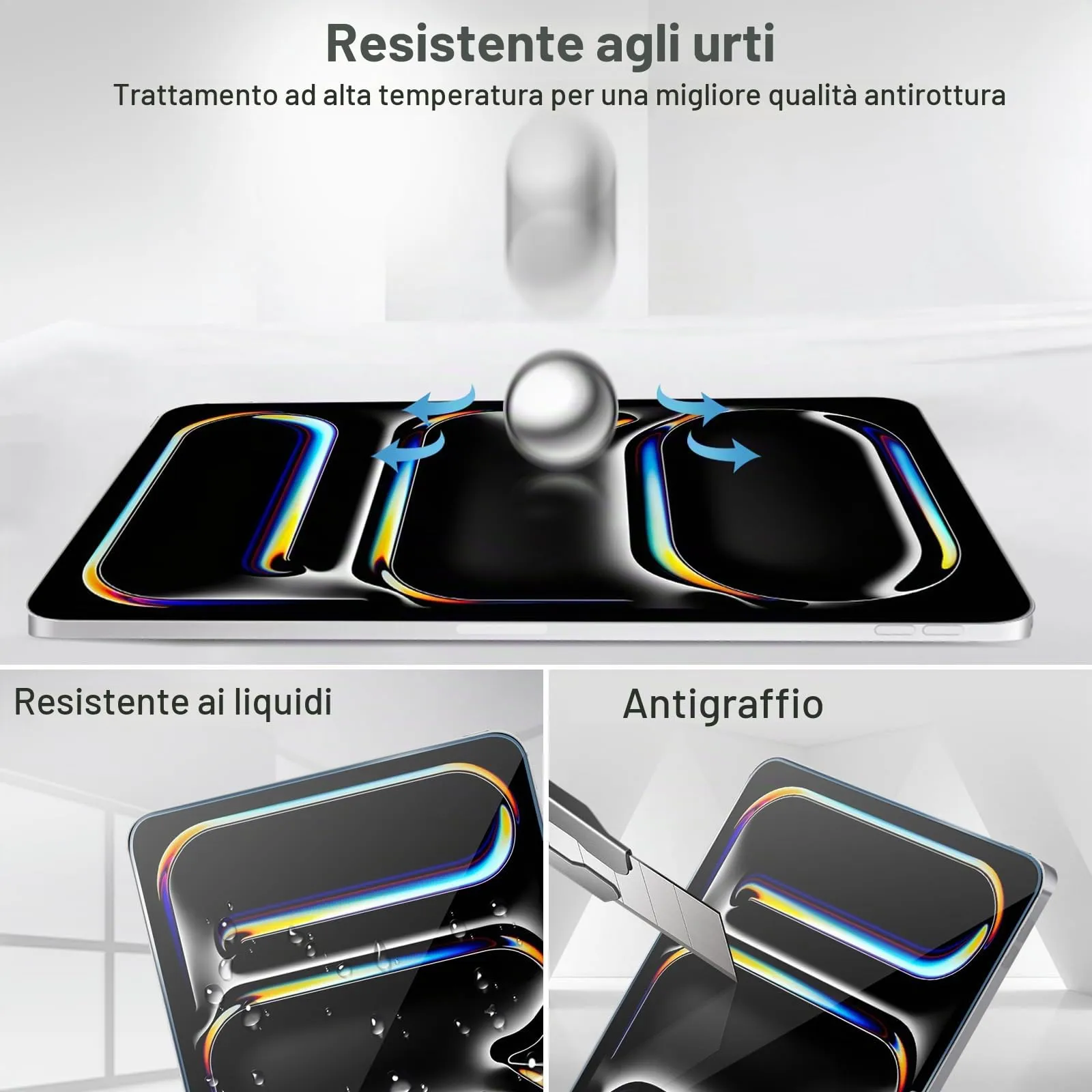 ProCase Vetro Temperato per iPad Pro 11" M5 2025/M4 2024 [A2836 A2837 A3006], 2 Pezzi - immagine 6