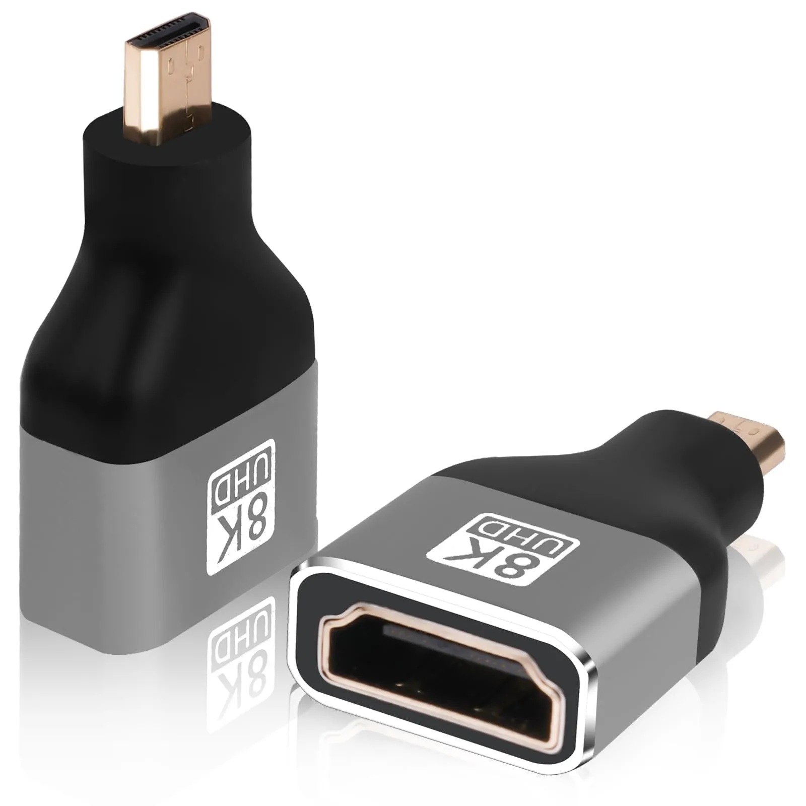 AXFEE 2 Adattatori da Micro a HDMI 8K a 60Hz, Accoppiatore HDMI per 8K/4K - immagine 1