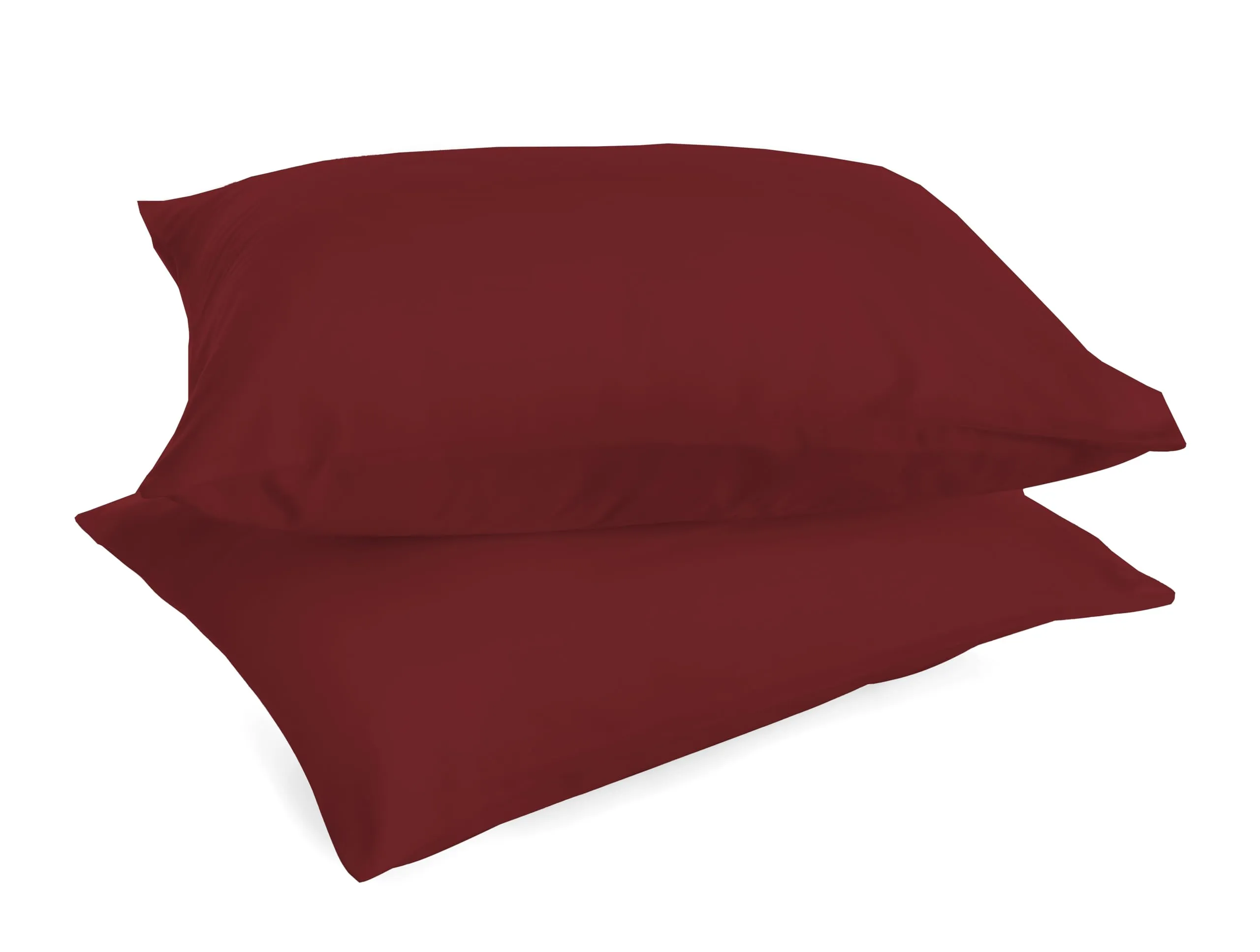 Zer0bed, Coppia Di Federe In Cotone 52x80 CM, Sangria, Set Di 2, Tinta Unita, 100% Cotone, Cuscino Letto, Chiusura A Busta - immagine 2
