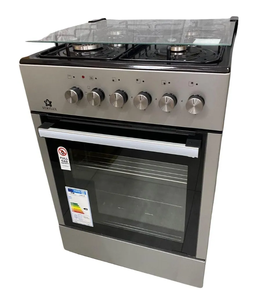 Staylux Cucina a Gas con Forno e Piano Cottura 4 Fuochi 60 x 60 cm Grigio LF66GE-40F - immagine 3