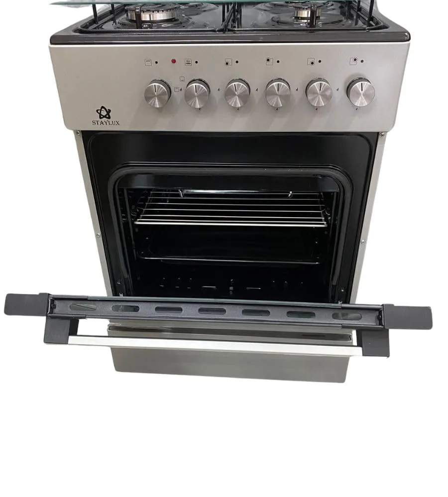 Staylux Cucina a Gas con Forno e Piano Cottura 4 Fuochi 60 x 60 cm Grigio LF66GE-40F - immagine 5
