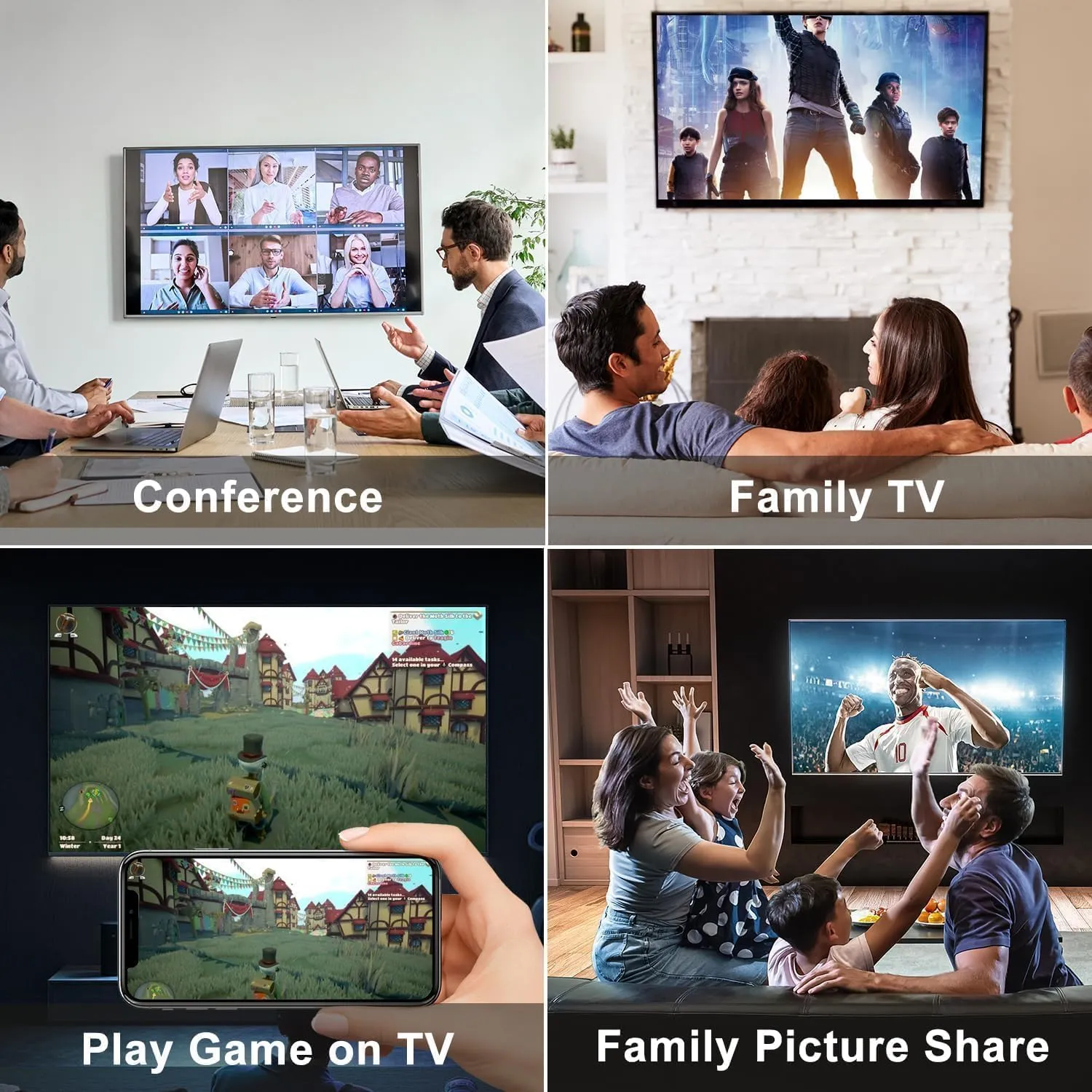 Aplimln Adattatore HDMI Lightning Digital AV 1080P per iPhone 14/13/12/11/8/7/XR - immagine 7