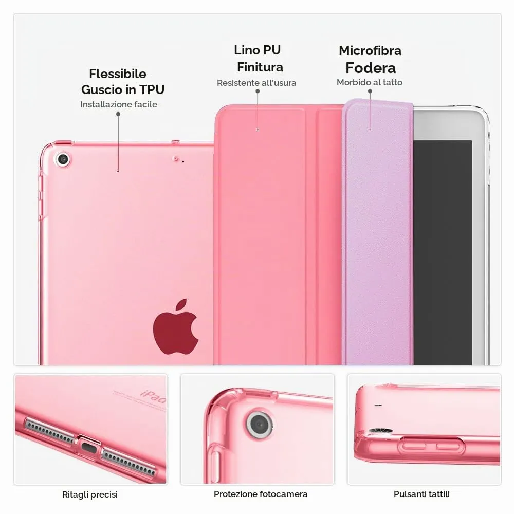 MoKo Cover per iPad 9a/8a/7a Gen 10,2" 2021/2020/2019, Conchiglia - immagine 4