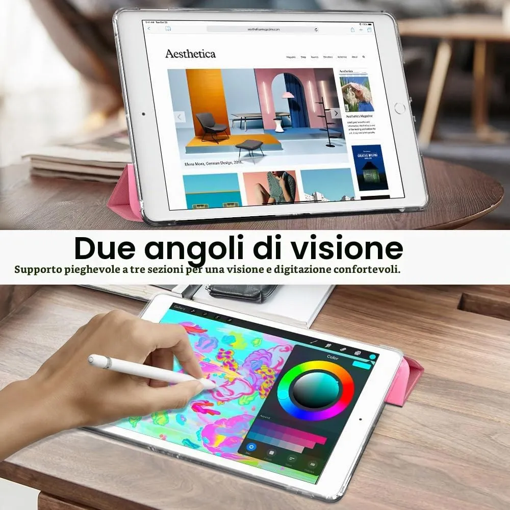 MoKo Cover per iPad 9a/8a/7a Gen 10,2" 2021/2020/2019, Conchiglia - immagine 5