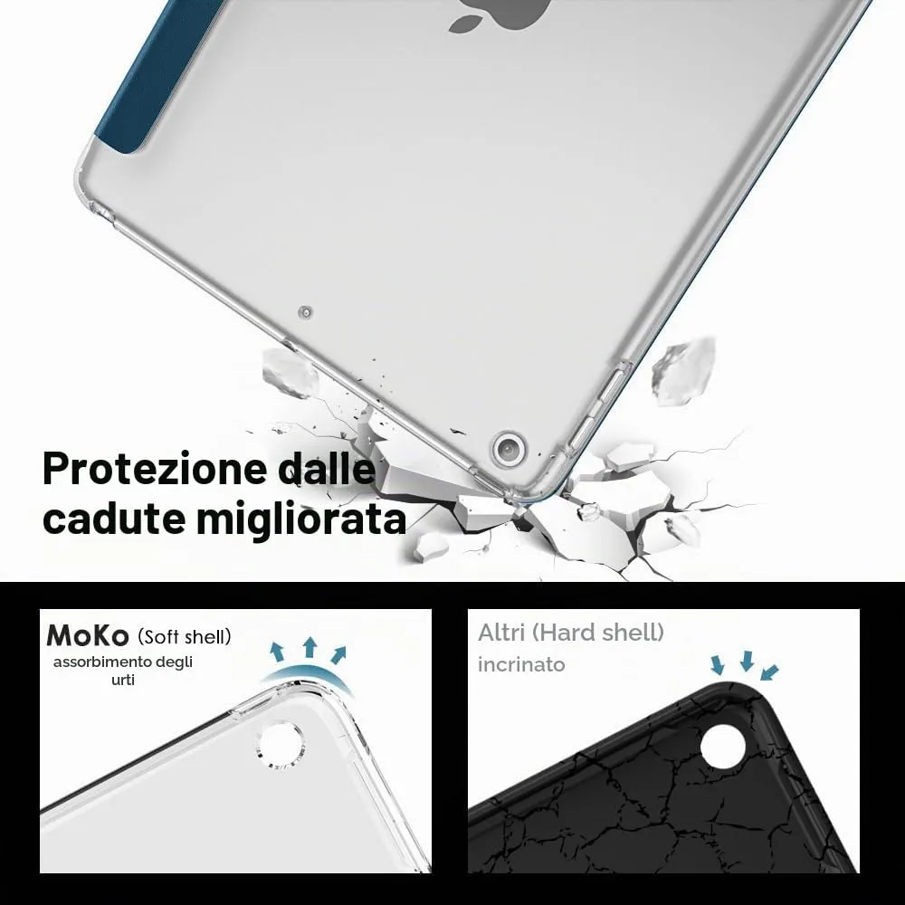 MoKo Cover per iPad 9a/8a/7a Gen 10,2" 2021/2020/2019, Blu Cobalto - immagine 3
