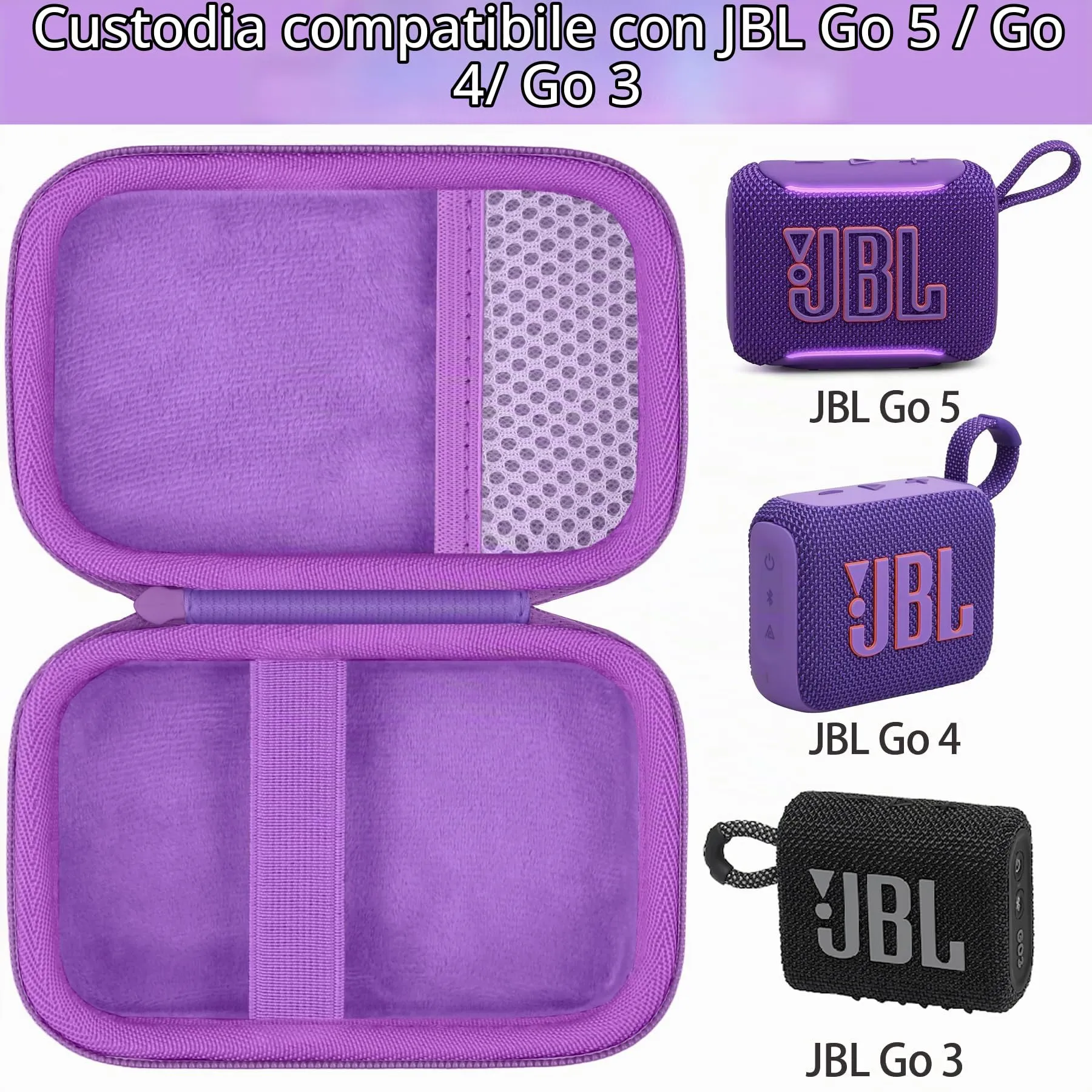 co2CREA Custodia Compatibile con JBL Go5/ 4/3 Altoparlante Bluetooth - immagine 2
