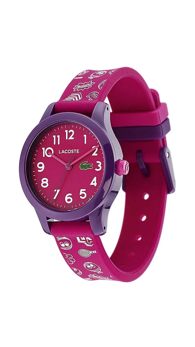 Lacoste 12.12 Kids Analog Quartz Watch - Pink Silicone Strap - 2030012 - immagine 2