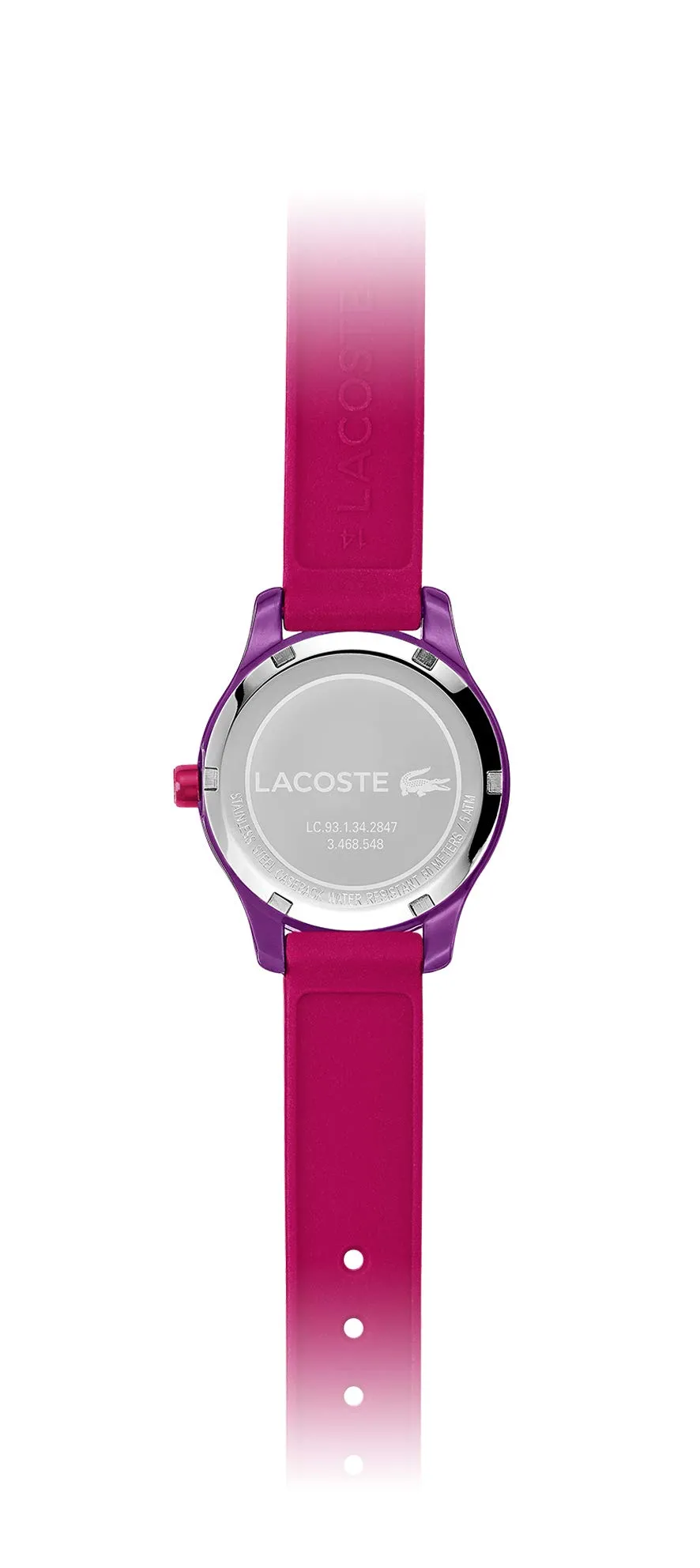 Lacoste 12.12 Kids Analog Quartz Watch - Pink Silicone Strap - 2030012 - immagine 3