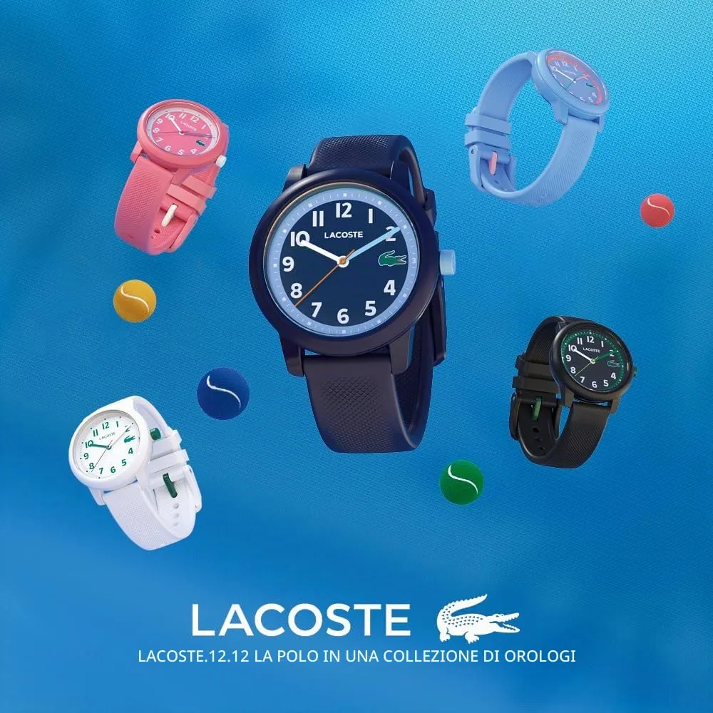 Lacoste 12.12 Kids Analog Quartz Watch - Pink Silicone Strap - 2030012 - immagine 5