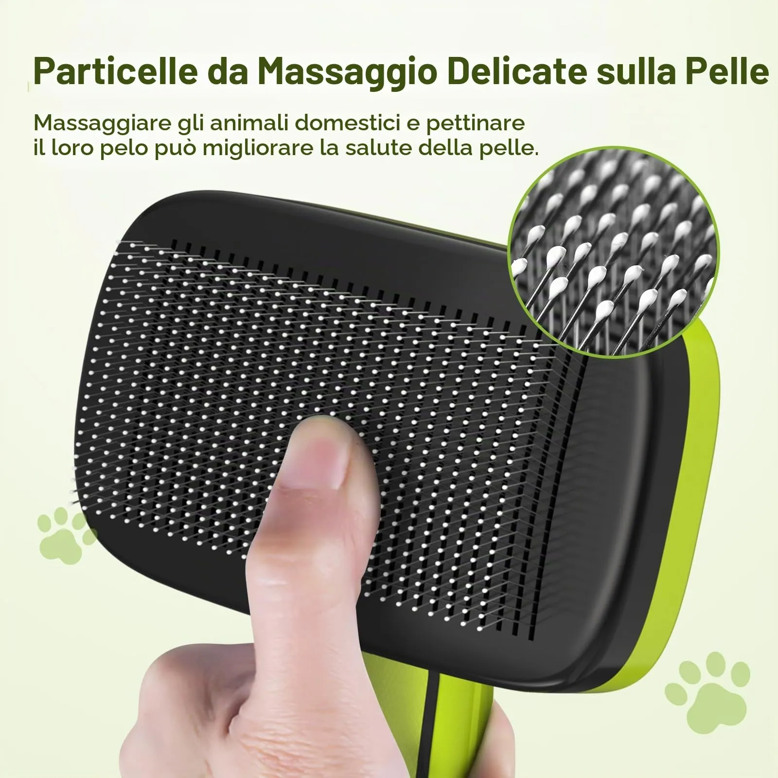 Pecute Spazzola per Cani & Gatti, Denti in Acciaio Inossidabile - immagine 4