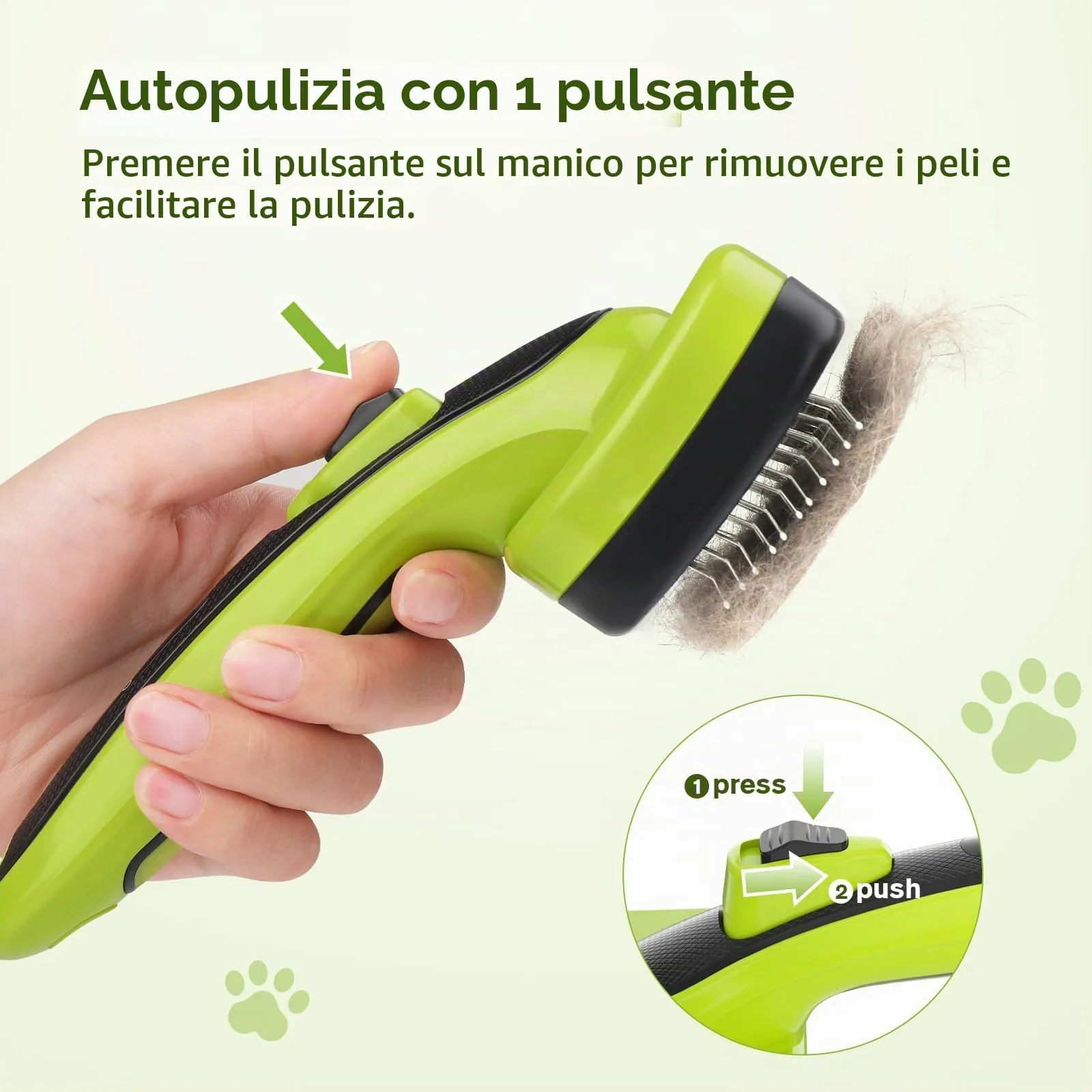 Pecute Spazzola per Cani/Gatti, Denti in Acciaio Inossidabile - immagine 3
