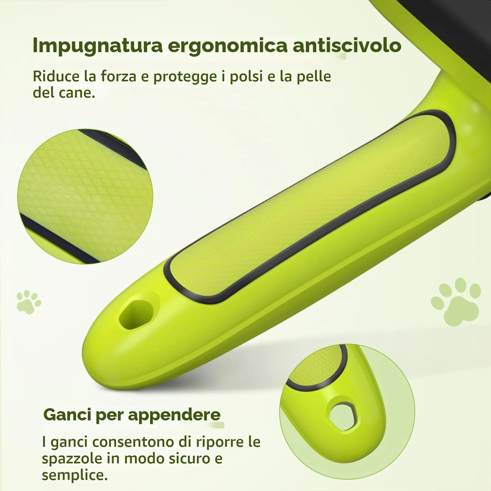 Pecute Spazzola per Cani/Gatti, Denti in Acciaio Inossidabile - immagine 6
