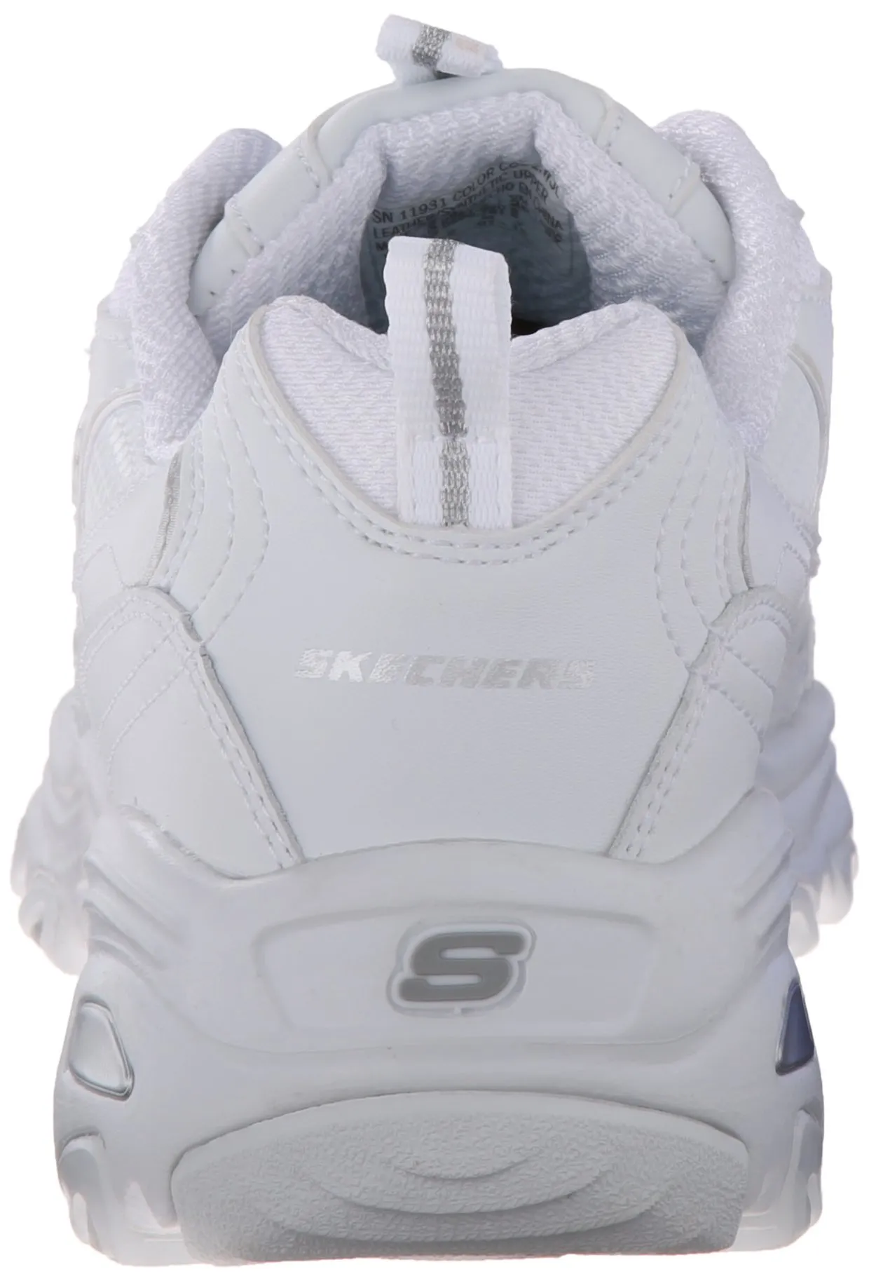 Skechers Sneaker Summits Donna, Bianco Argento, 37.5 EU - immagine 4