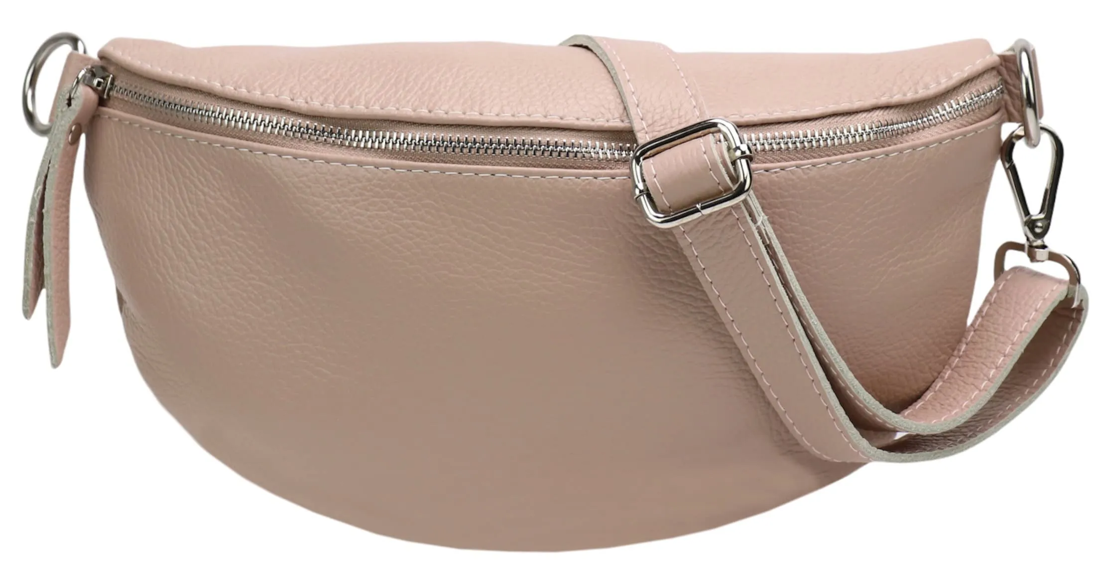 SH Leder Lala G399 Marsupio Unisex in Vera Pelle, Beige, L - immagine 2