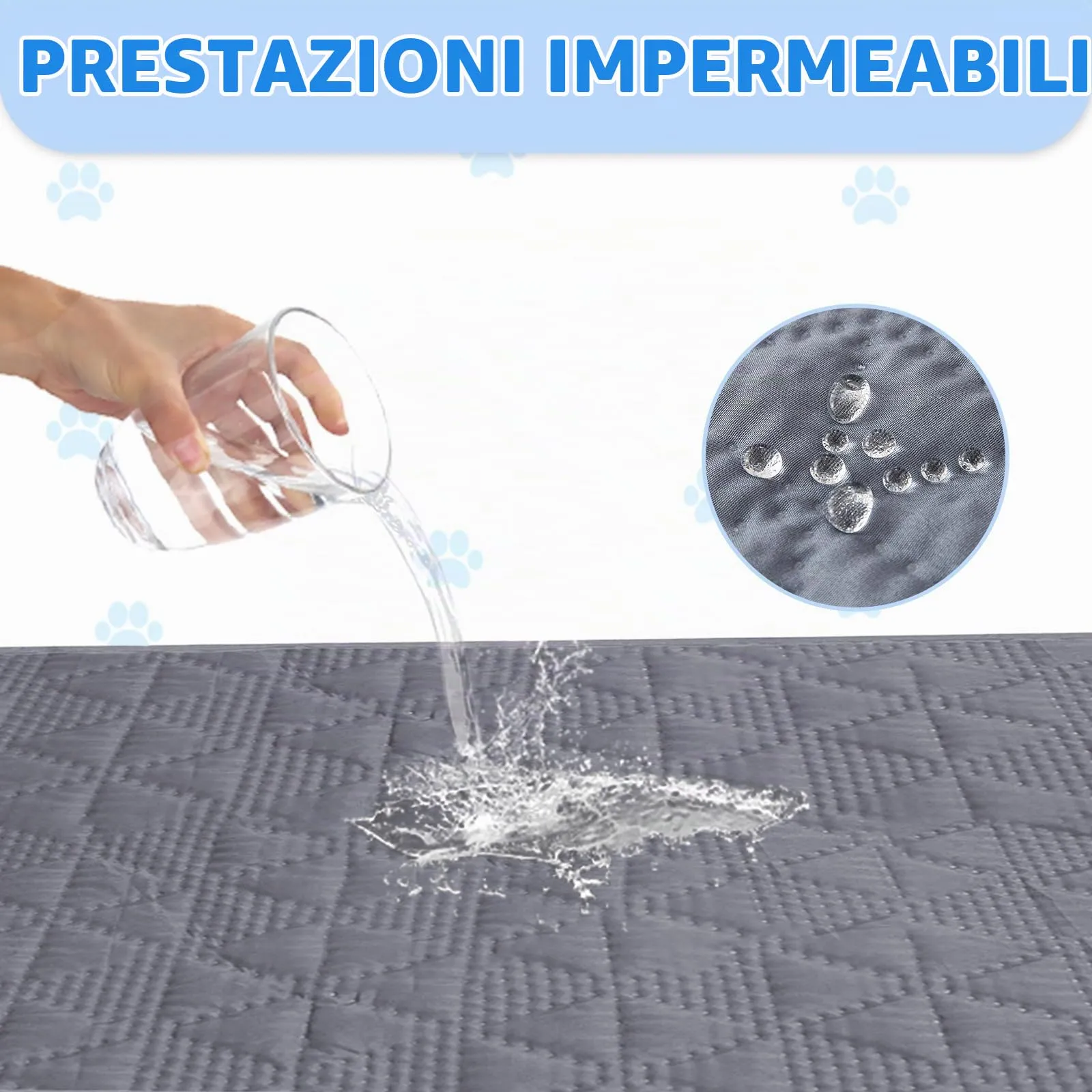 Taiyang Copridivano Impermeabile Antiscivolo per Cani e Gatti, Grigio, 76-180cm - immagine 3