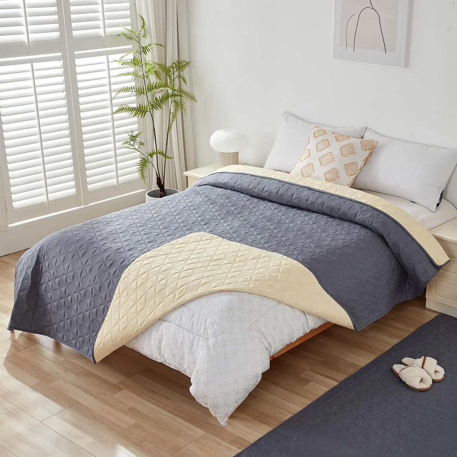 Taiyang Copridivano Impermeabile Antiscivolo per Cani e Gatti, Grigio, 76-180cm - immagine 7