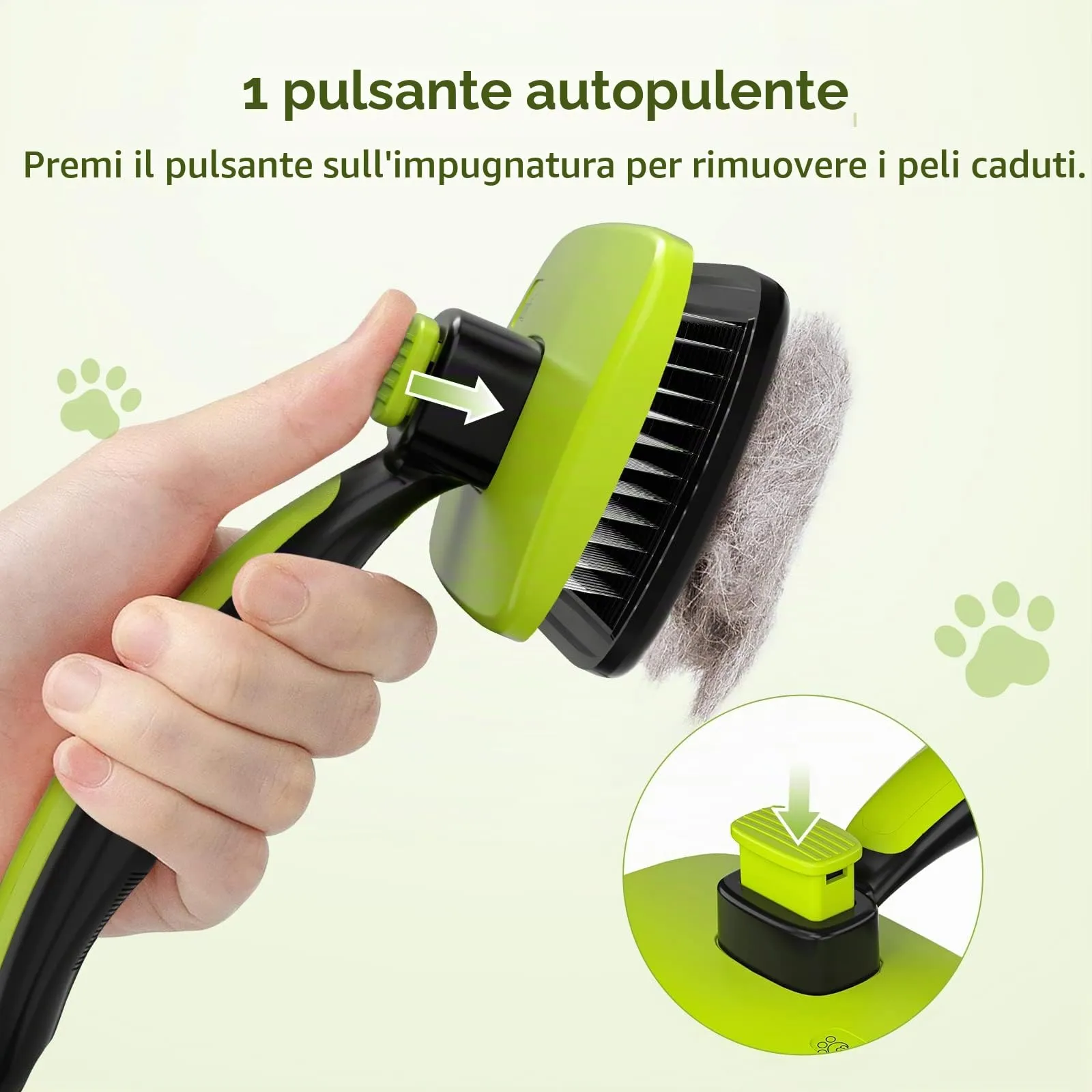 Pecute Spazzola Autopulente per Cani Gatti, Pettine Massaggiante - immagine 2