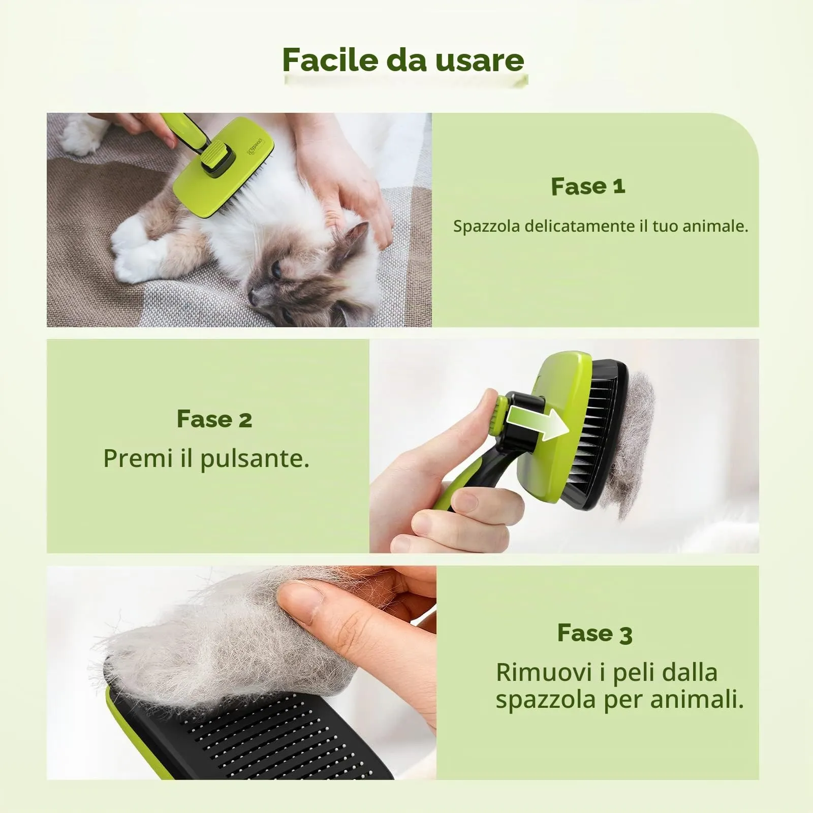 Pecute Spazzola Autopulente per Cani Gatti, Pettine Massaggiante - immagine 6