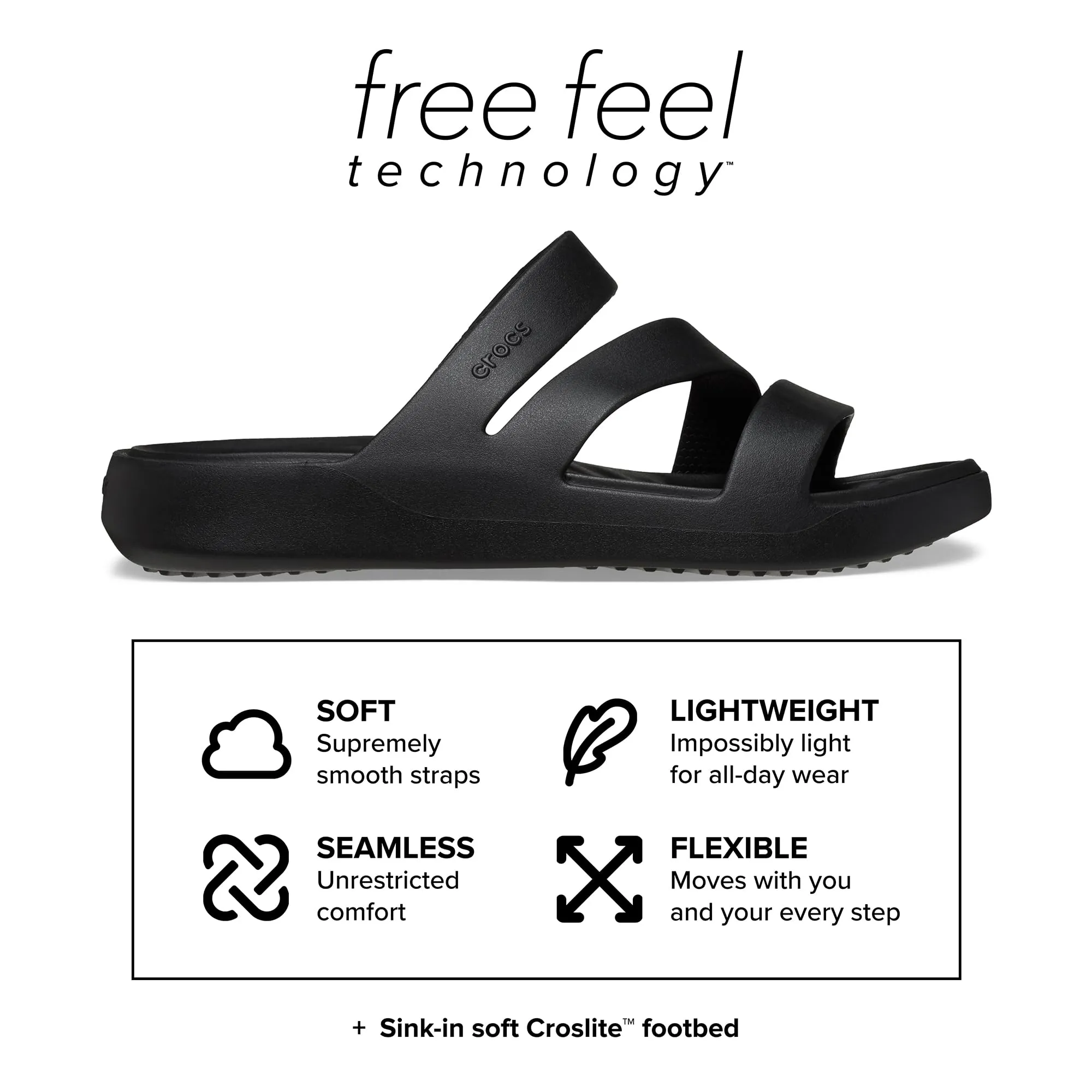Crocs Getaway Strappy, Sandali Donna, Cassis, 34/35 EU - immagine 6