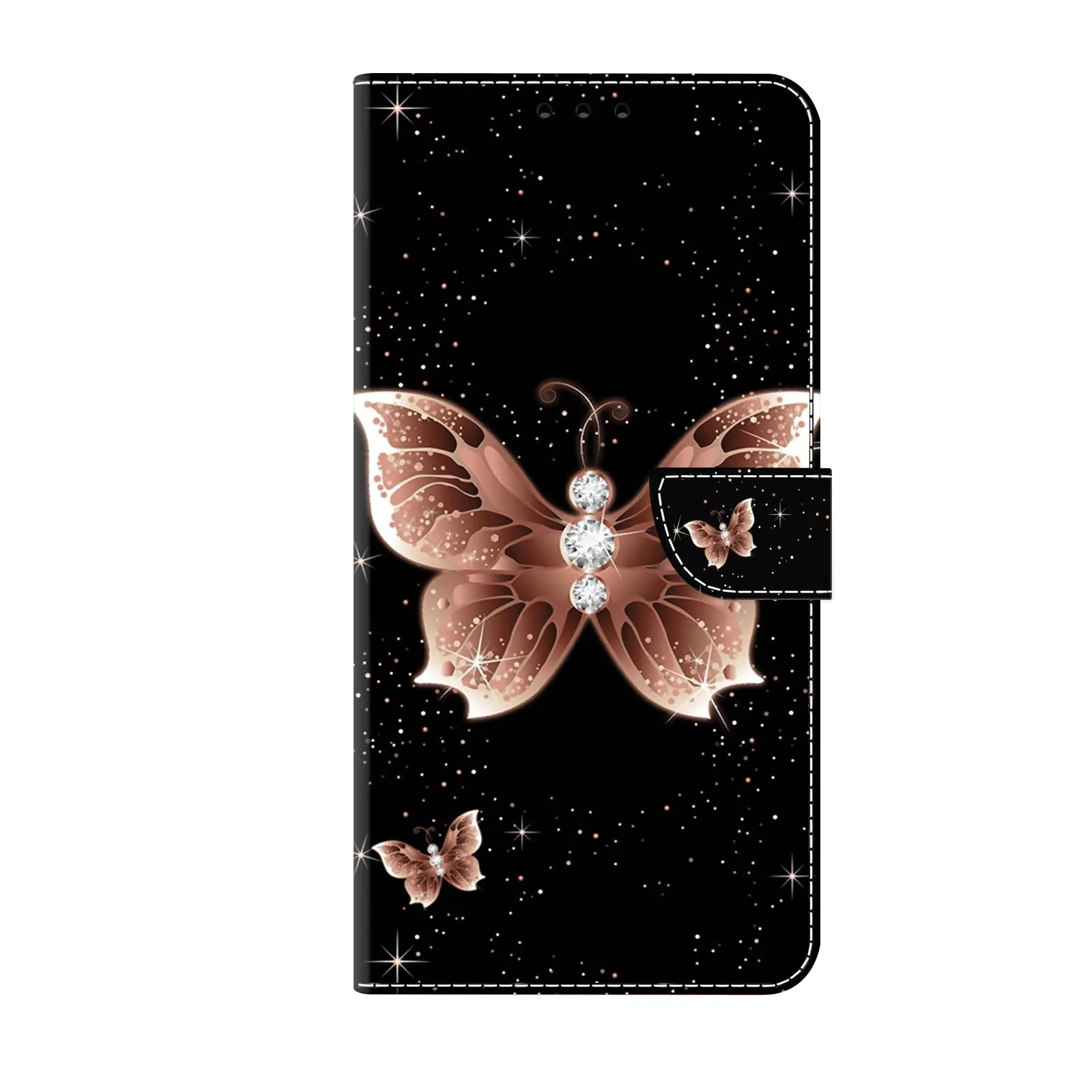 Tivenfezk PU Leather Wallet Case for Samsung Galaxy A23 4G/5G, Diamond Butterfly Design with Card Holder and Magnetic Closure - immagine 1