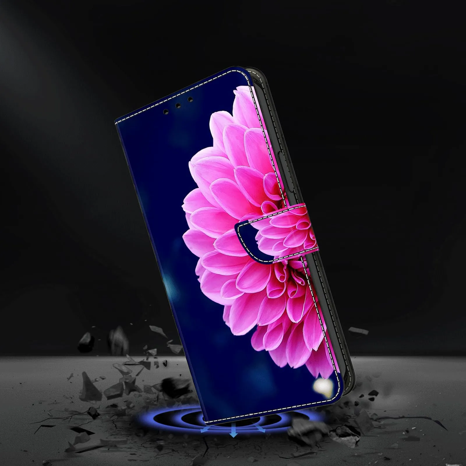 Tivenfezk Custodia in Pelle PU per Samsung Galaxy A50/A30S, Portafoglio Magnetico con Porta Carte, Rosa Petalo - immagine 2
