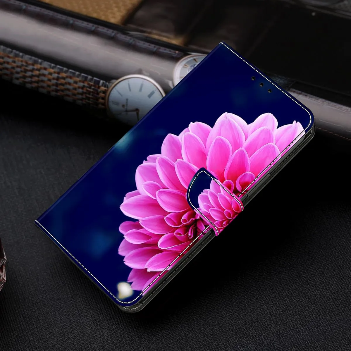 Tivenfezk Custodia in Pelle PU per Samsung Galaxy A51, Portafoglio Magnetico con Porta Carte, Rosa Petalo - immagine 3