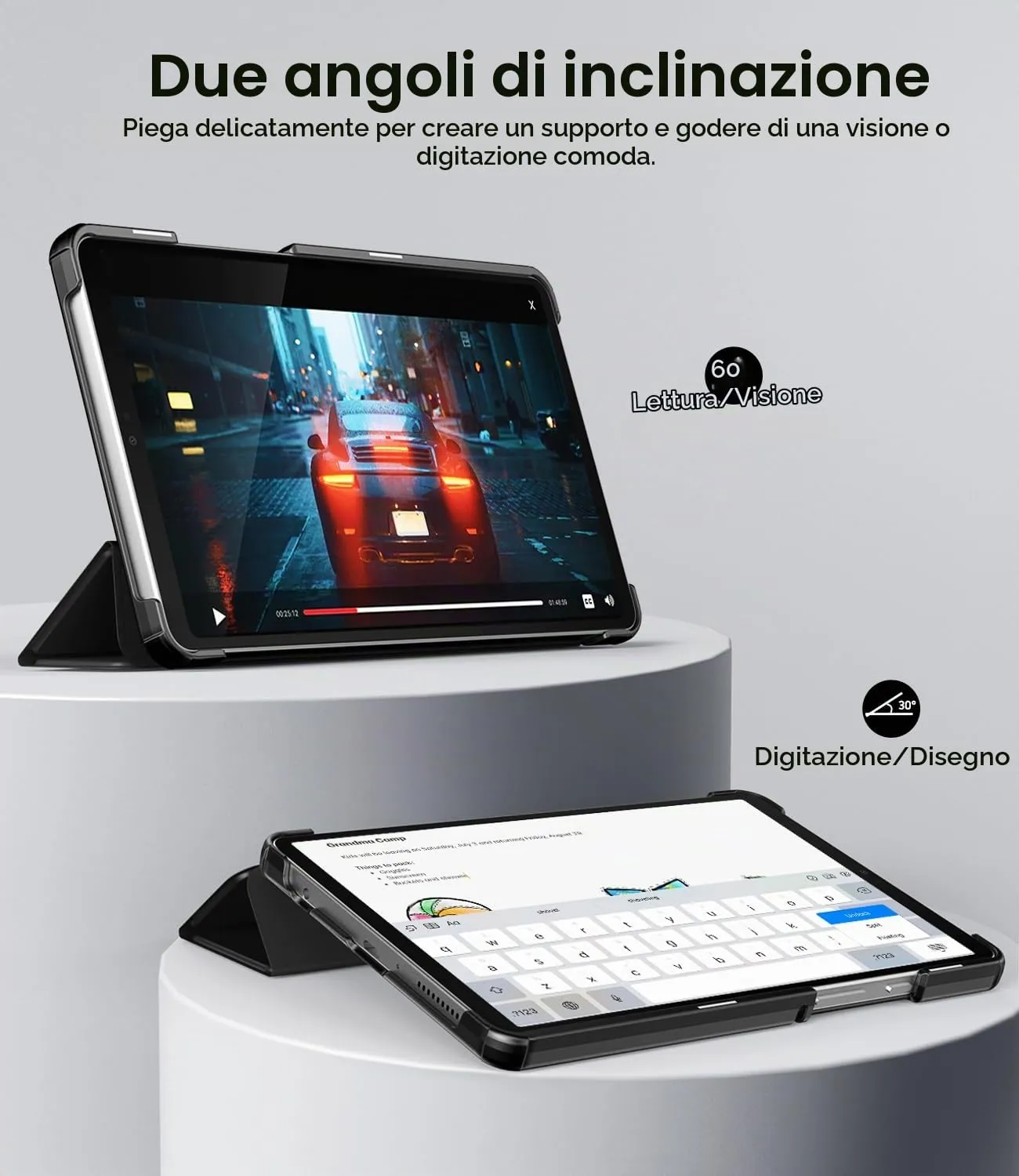 TiMOVO Cover per Samsung Galaxy Tab A11/A9 8,7 Pollici, Nero - immagine 3