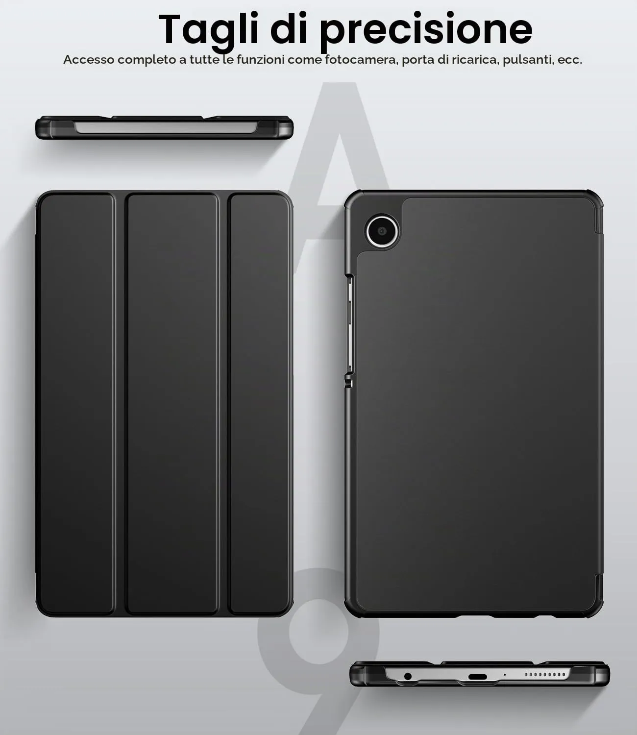 TiMOVO Cover per Samsung Galaxy Tab A11/A9 8,7 Pollici, Nero - immagine 6