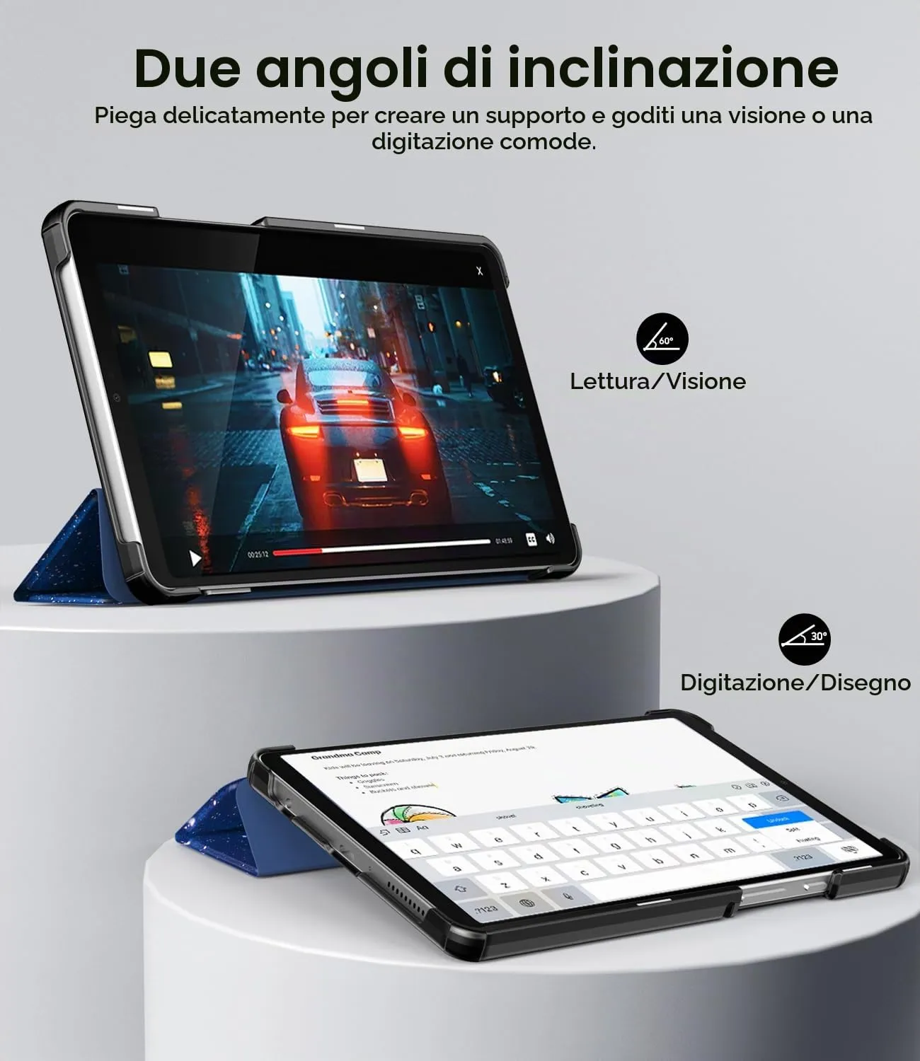 TiMOVO Cover per Samsung Galaxy Tab A11/A9 8,7 Pollici, Cielo Stellato Blu - immagine 3
