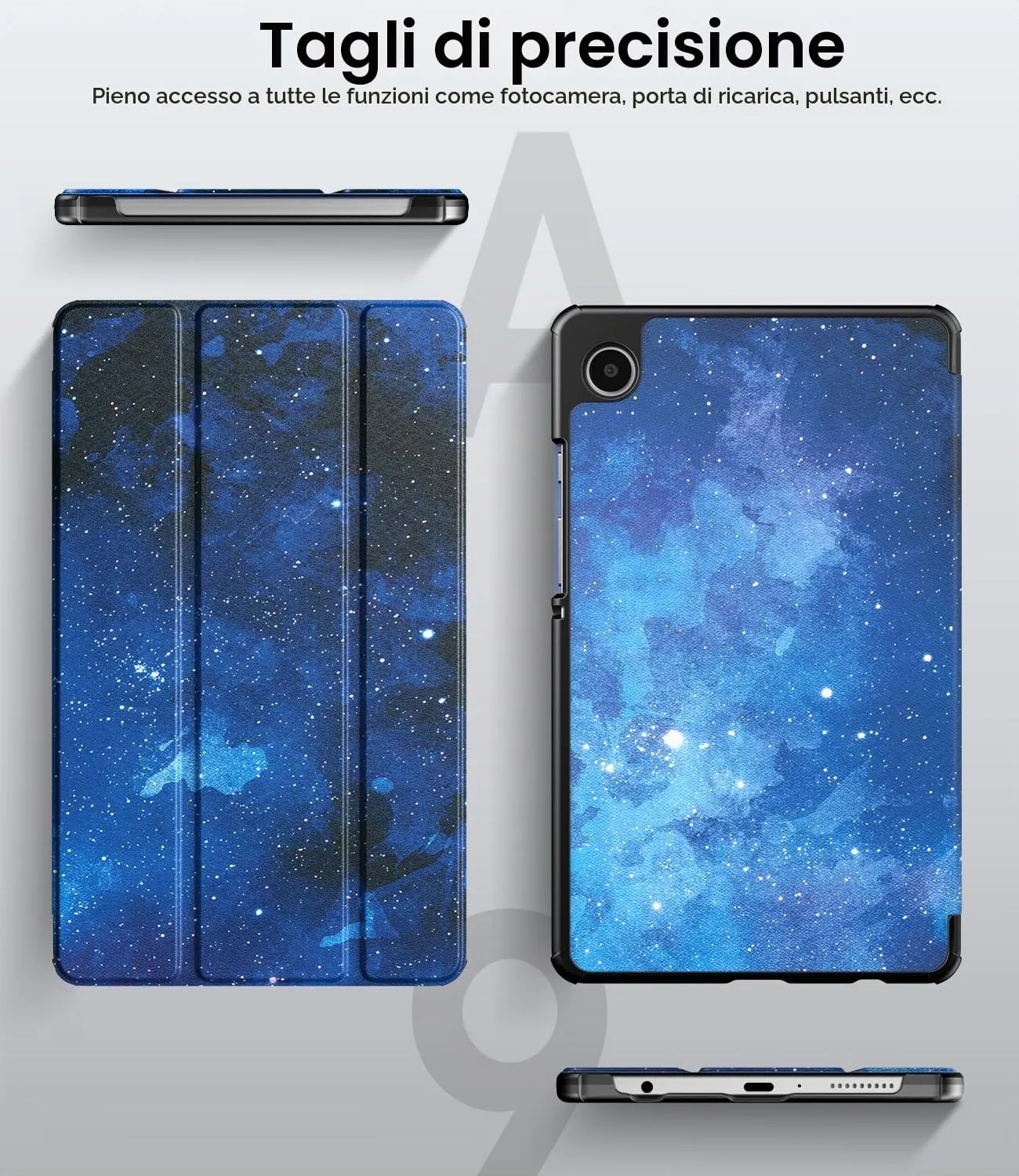 TiMOVO Cover per Samsung Galaxy Tab A11/A9 8,7 Pollici, Cielo Stellato Blu - immagine 6