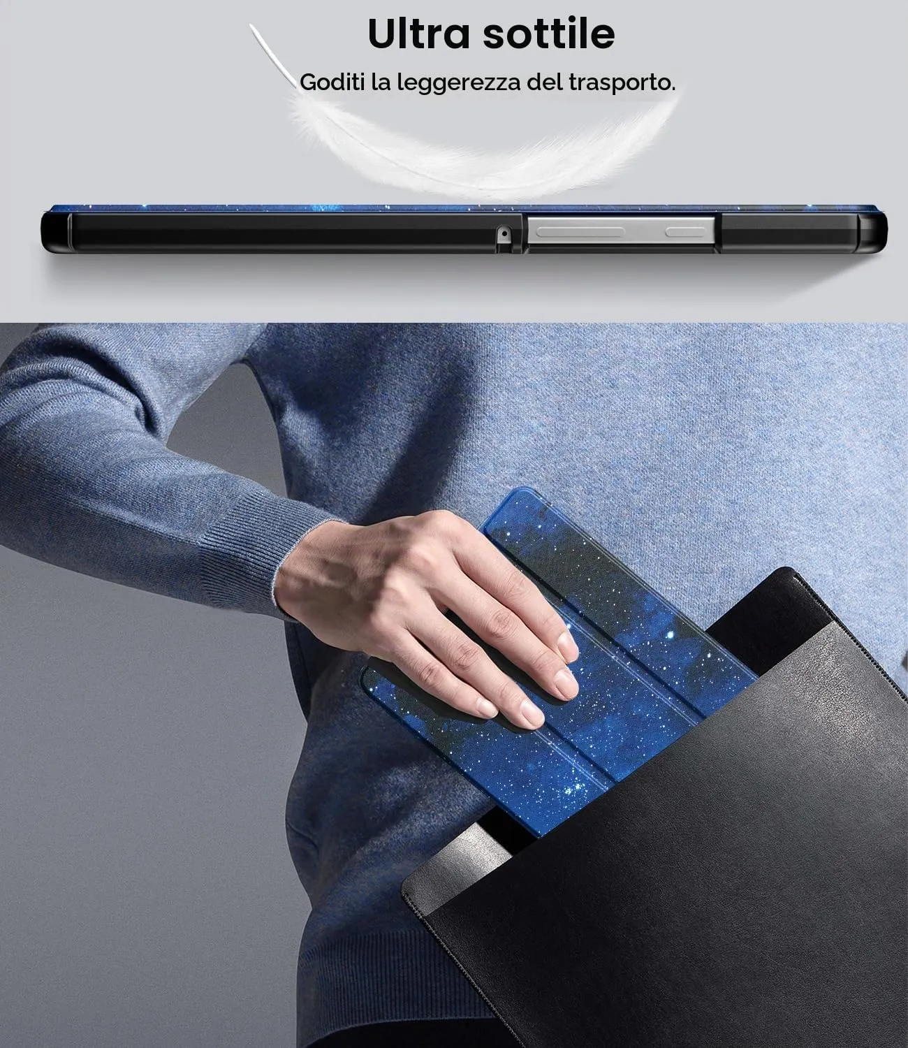 TiMOVO Cover per Samsung Galaxy Tab A11/A9 8,7 Pollici, Cielo Stellato Blu - immagine 7