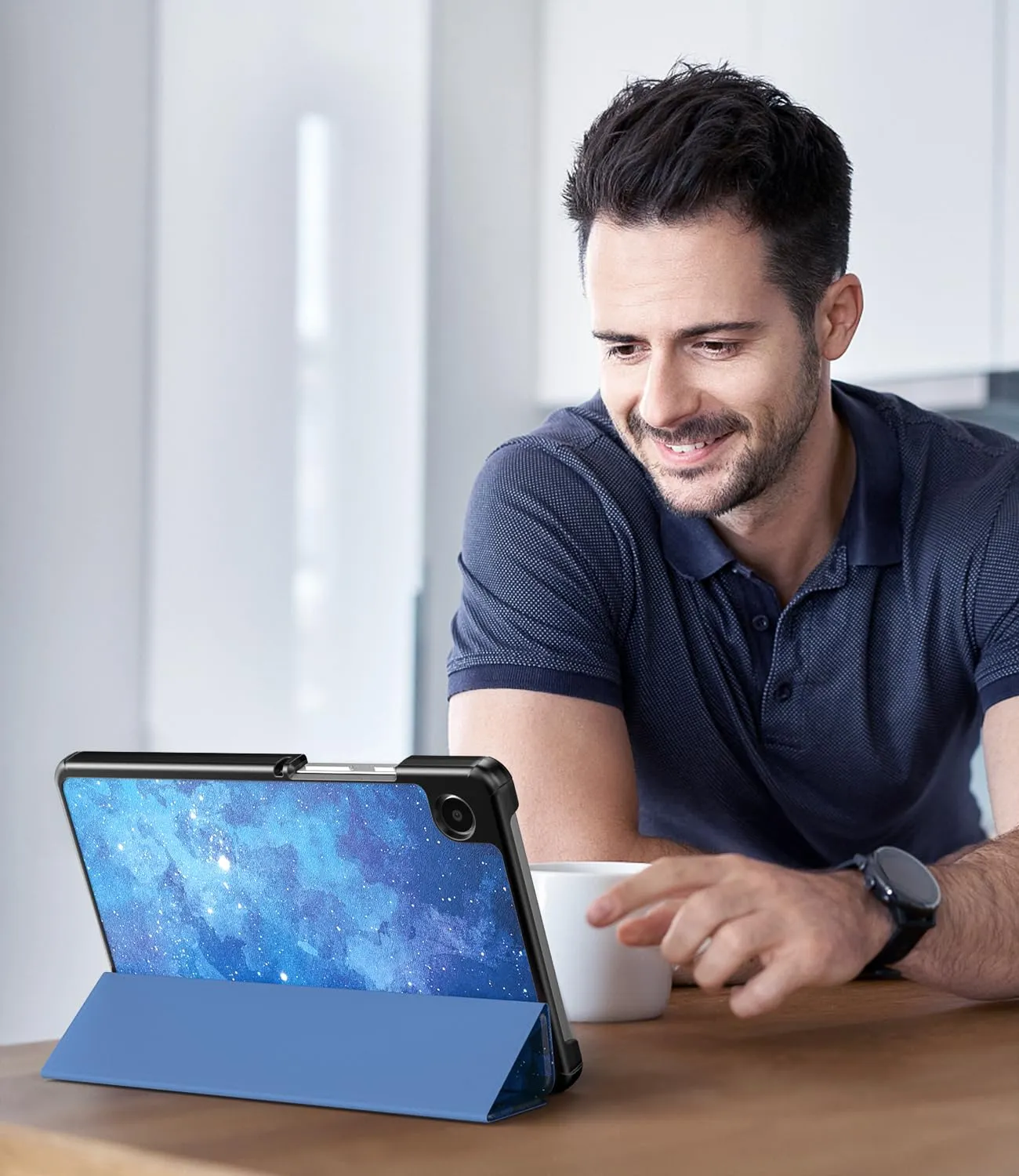 TiMOVO Cover per Samsung Galaxy Tab A11/A9 8,7 Pollici, Cielo Stellato Blu - immagine 8