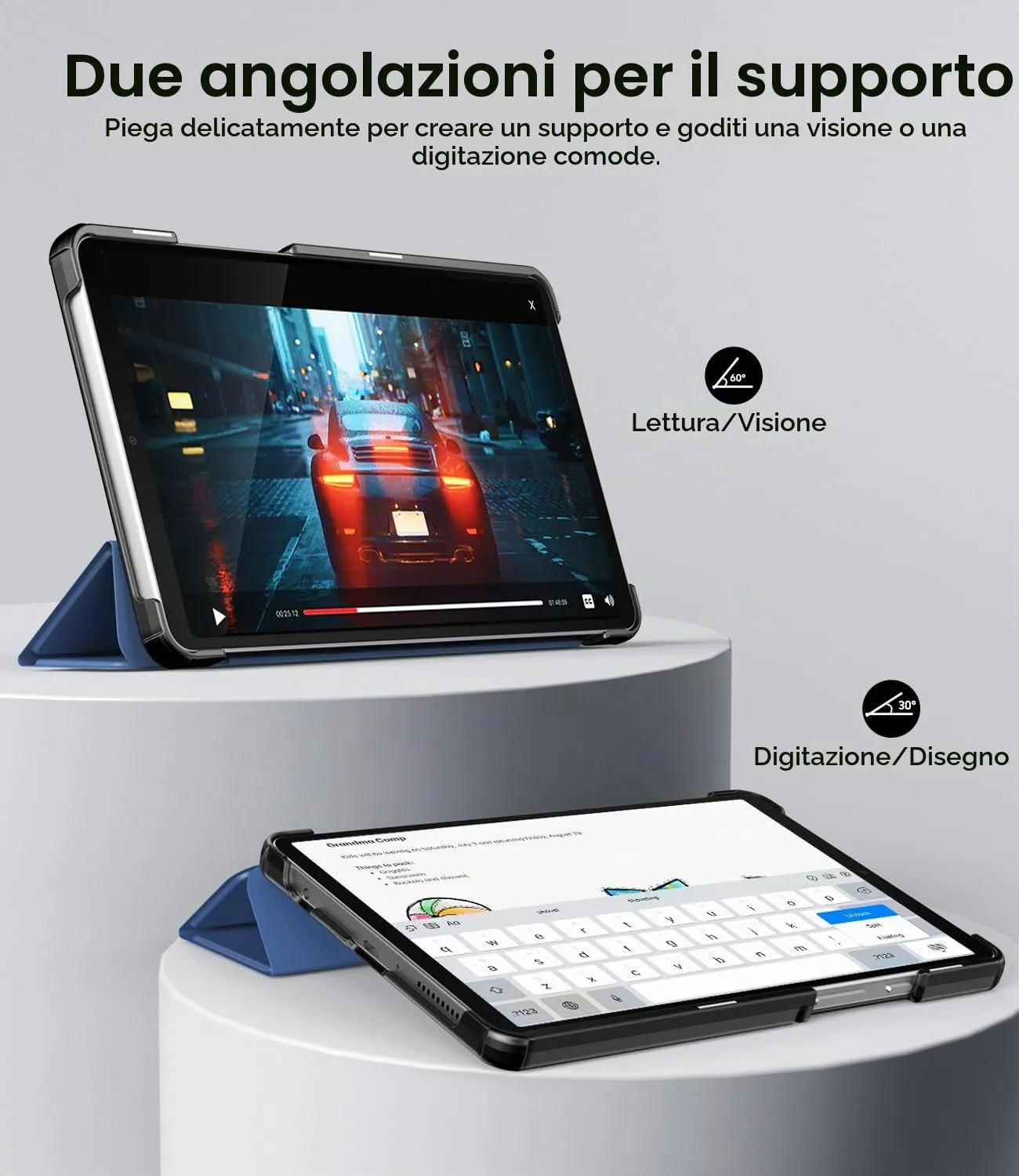 TiMOVO Cover per Samsung Galaxy Tab A11/A9 8,7 Pollici, Blu Marino - immagine 3